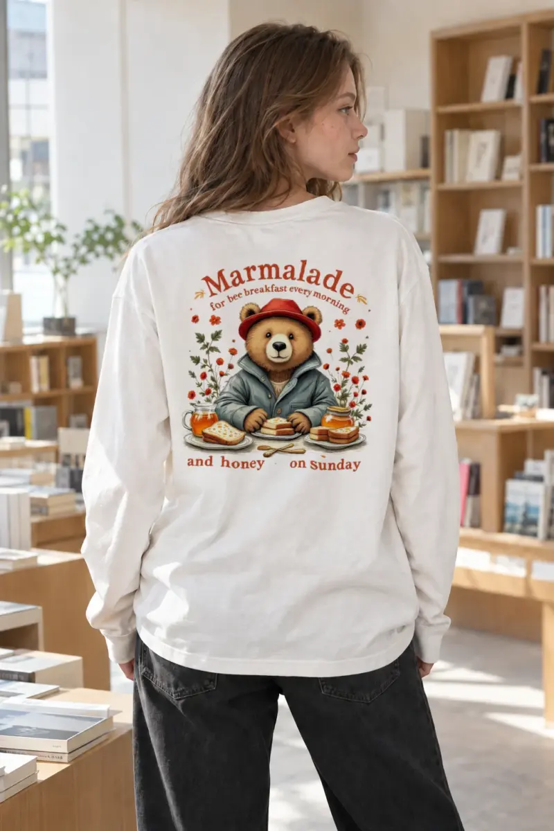 “Marmalade Breakfast Bear” Unisex Longsleeve T-shirt | Gildan 2400