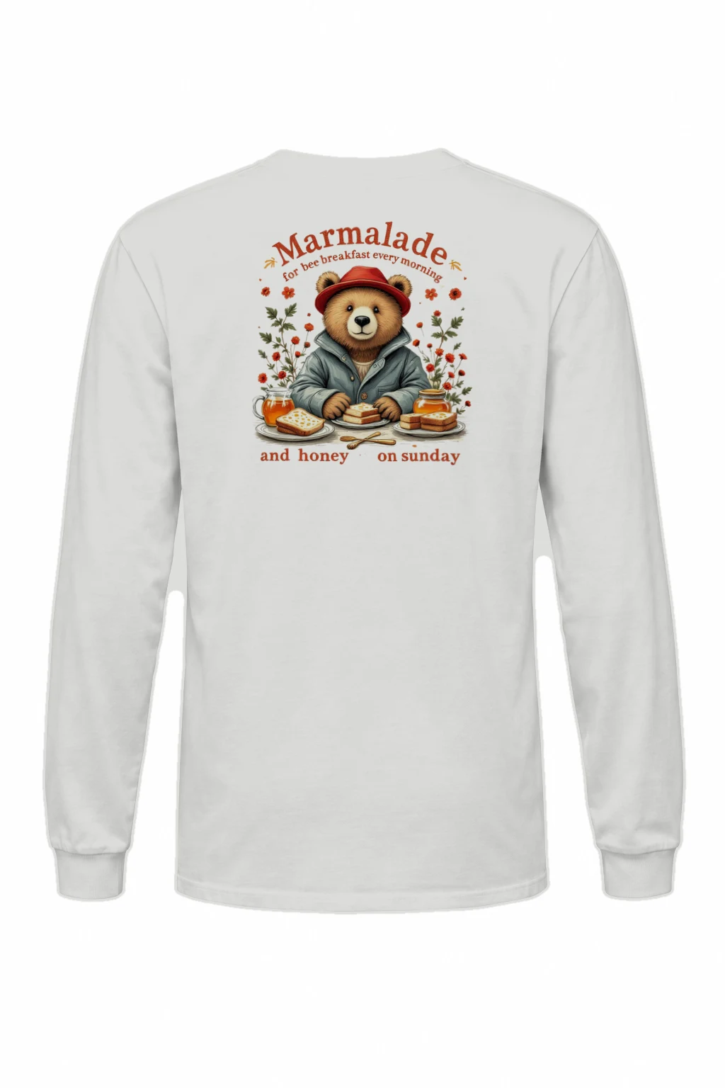 "Marmalade Breakfast Bear" Unisex Longsleeve T-shirt | Gildan 2400