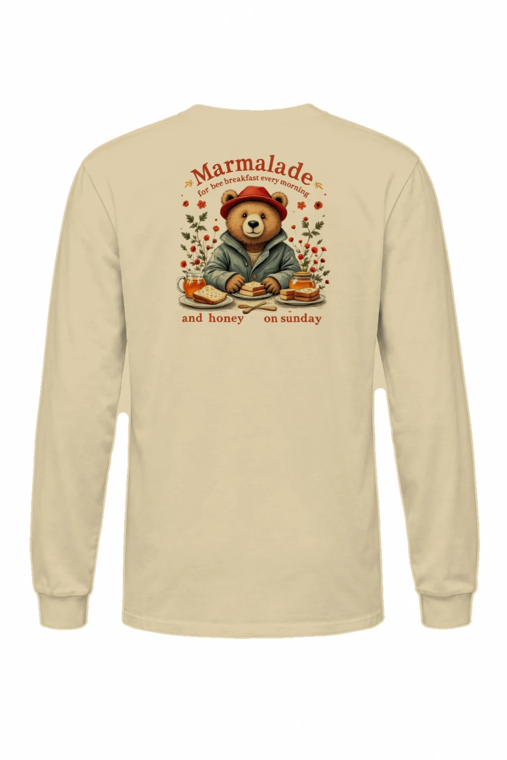 "Marmalade Breakfast Bear" Unisex Longsleeve T-shirt | Gildan 2400