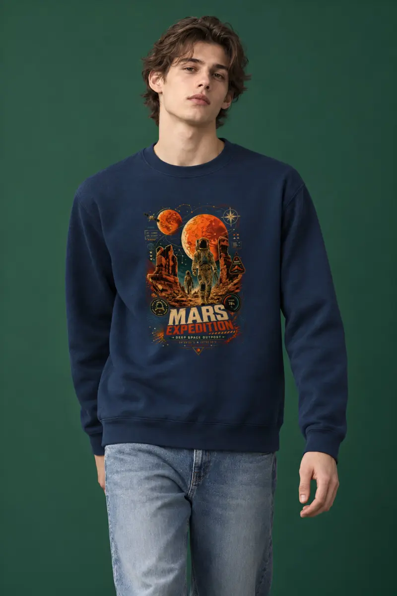 "Mars Expedition" Heavy Blend Unisex Crewneck Sweatshirt