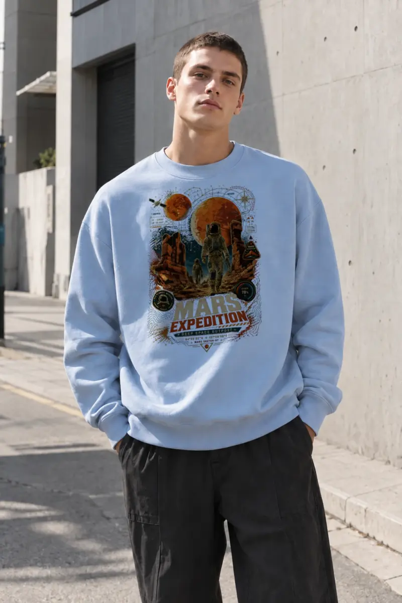 “Mars Expedition” Heavy Blend Unisex Crewneck Sweatshirt | Gildan 18000