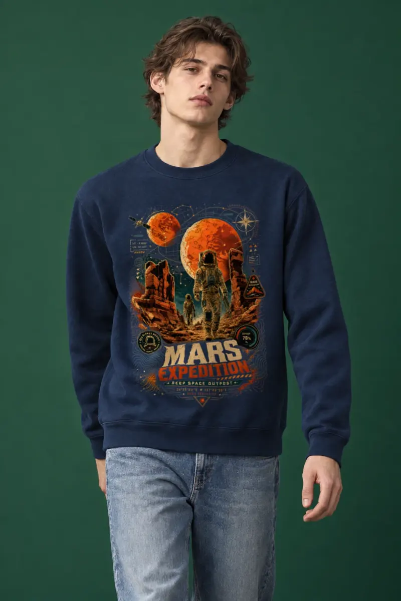 "Mars Expedition" Heavy Blend Unisex Crewneck Sweatshirt