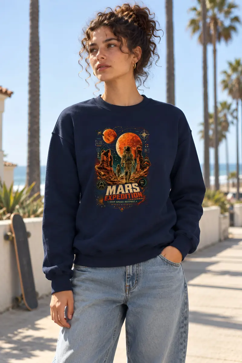 "Mars Expedition" Heavy Blend Unisex Crewneck Sweatshirt