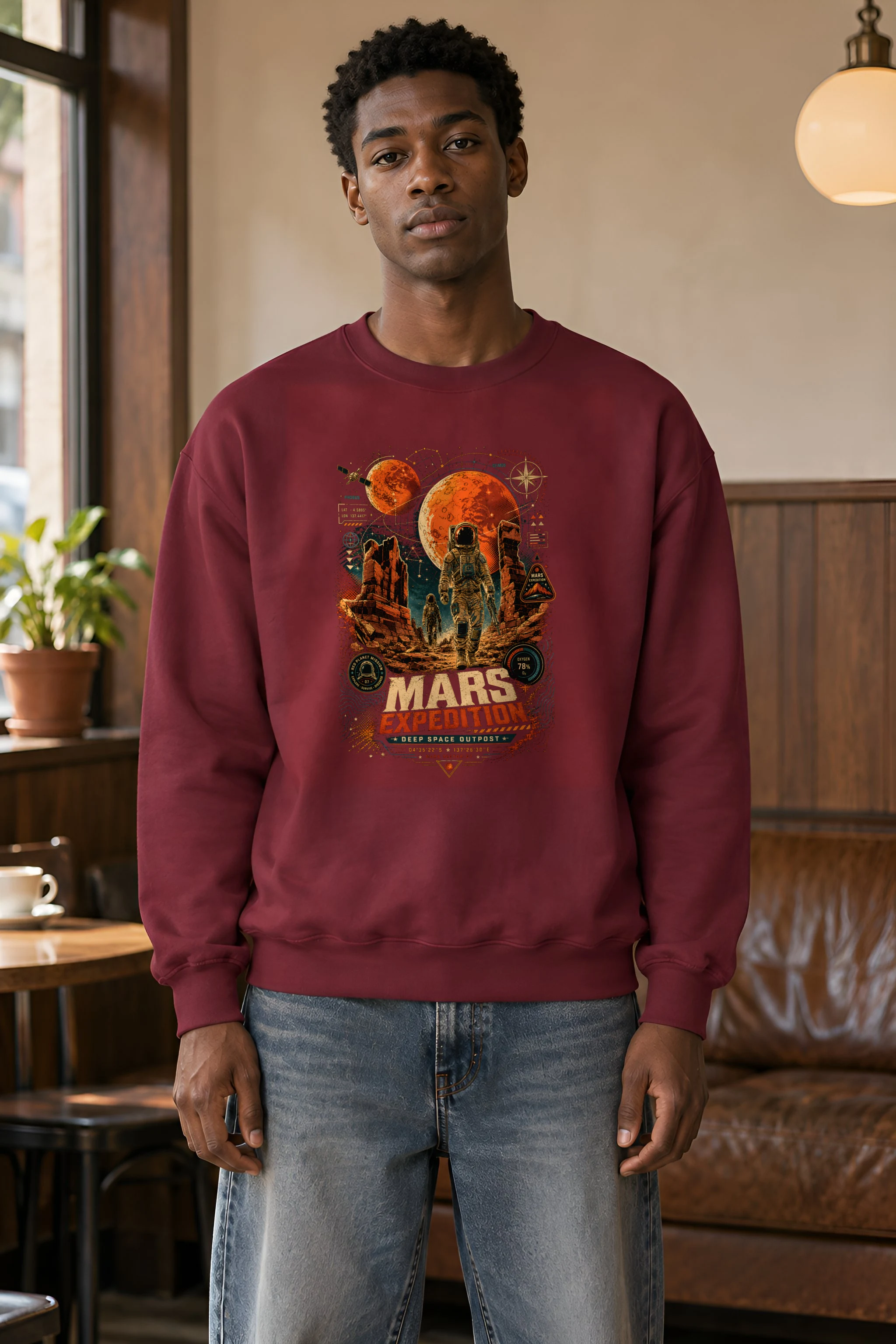 "Mars Expedition" Heavy Blend Unisex Crewneck Sweatshirt