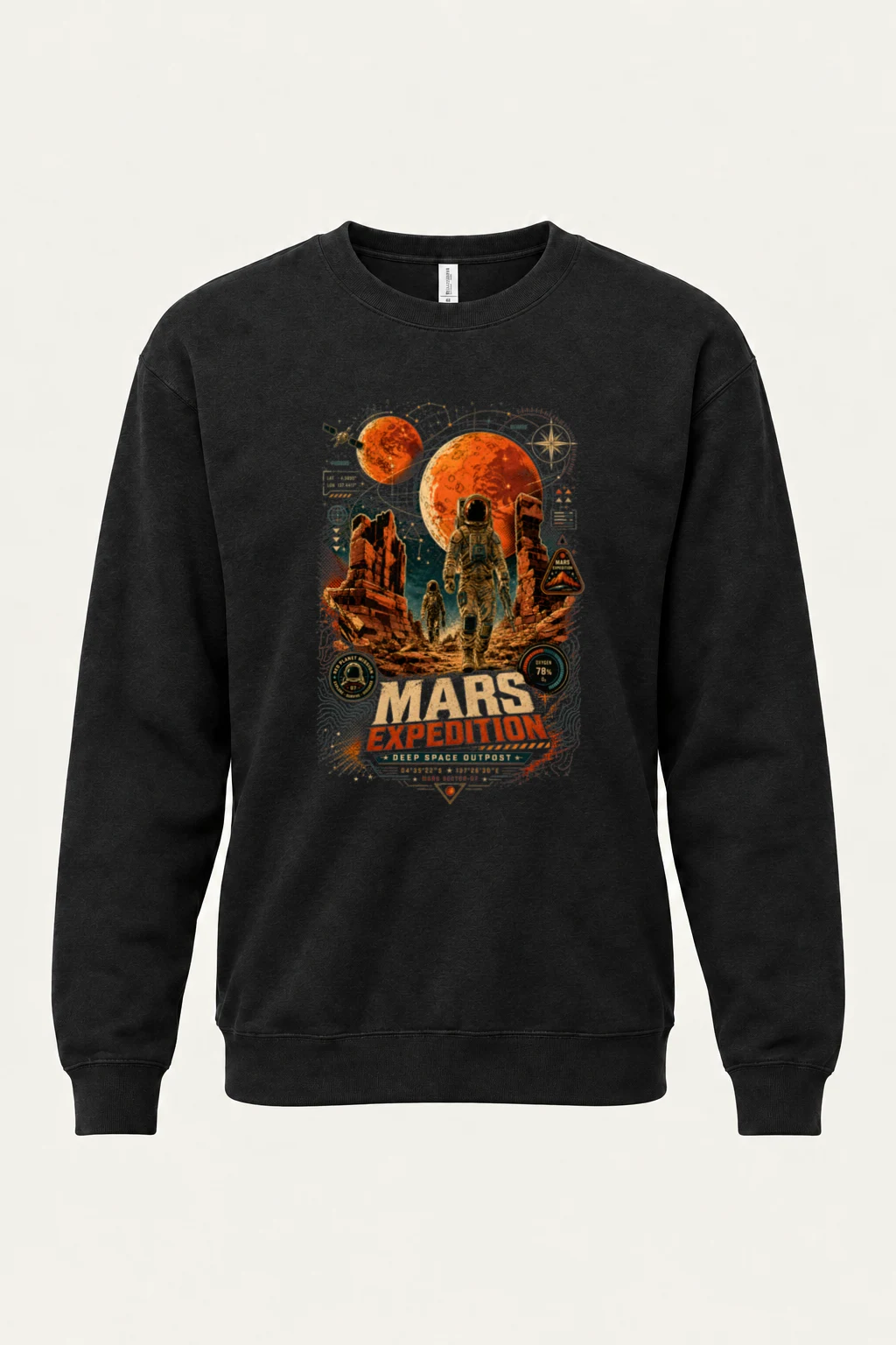 "Mars Expedition" Unisex Sponge Fleece Crewneck Sweatshirt | Bella + Canvas 3901