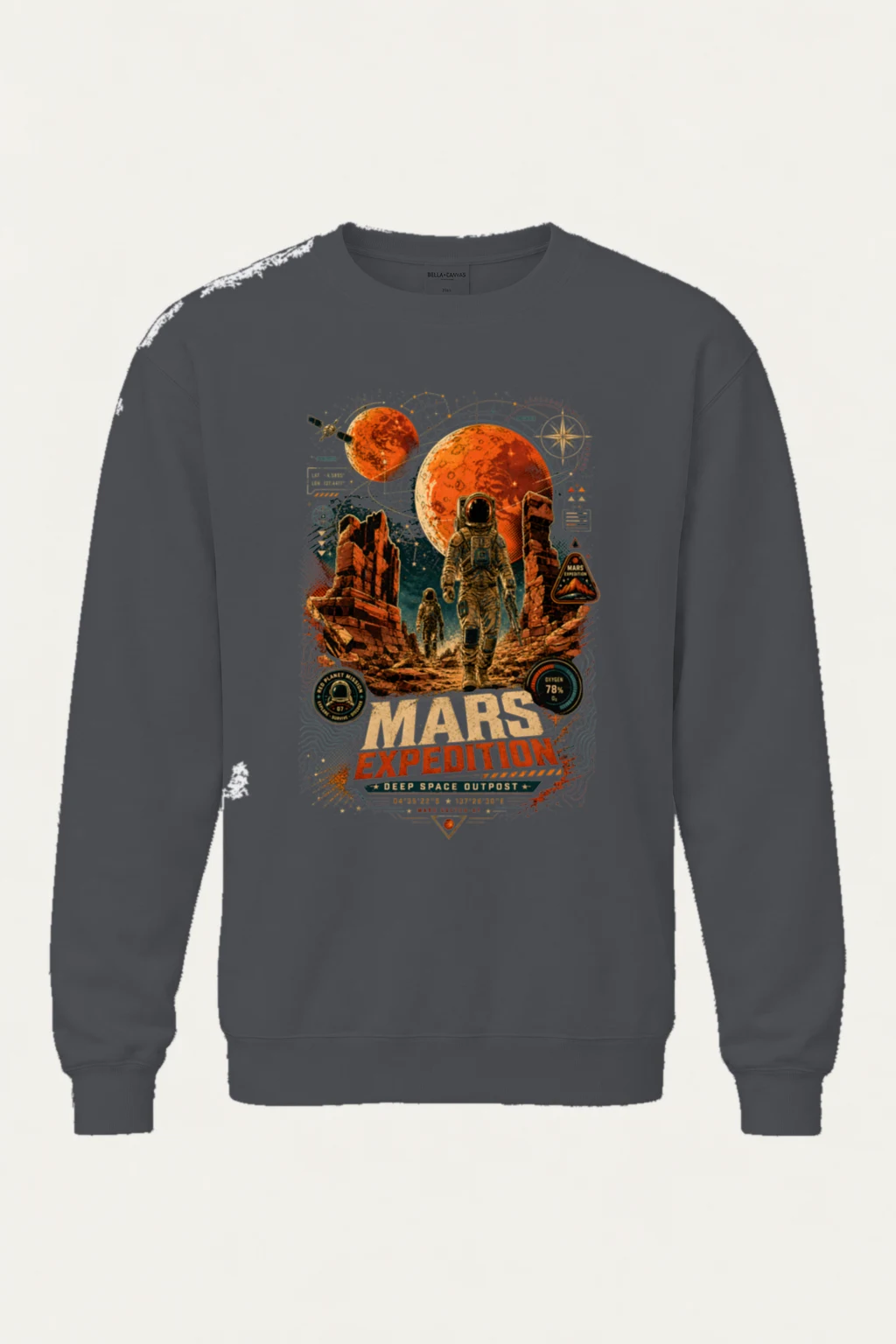 "Mars Expedition" Unisex Sponge Fleece Crewneck Sweatshirt | Bella + Canvas 3901