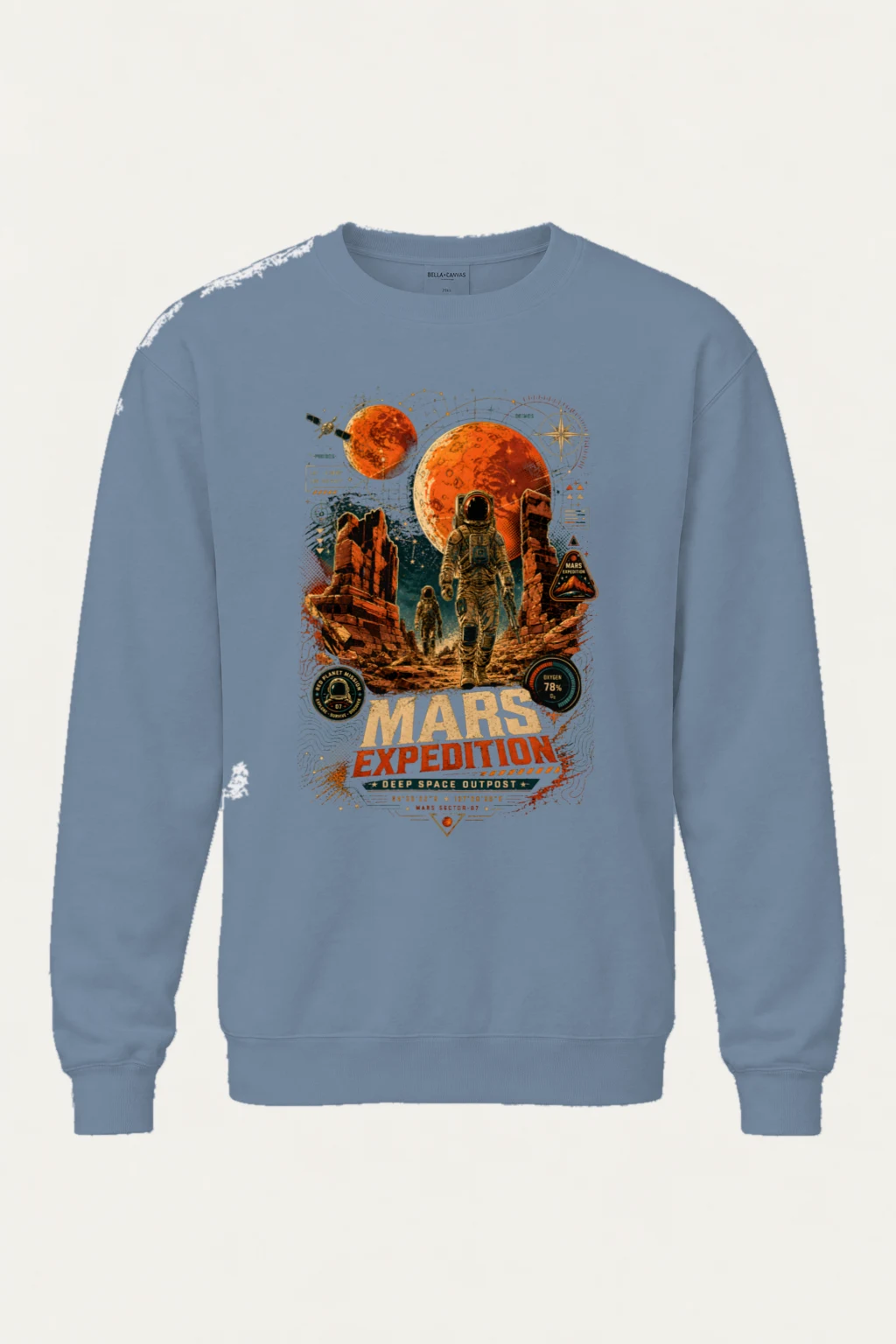 "Mars Expedition" Unisex Sponge Fleece Crewneck Sweatshirt | Bella + Canvas 3901