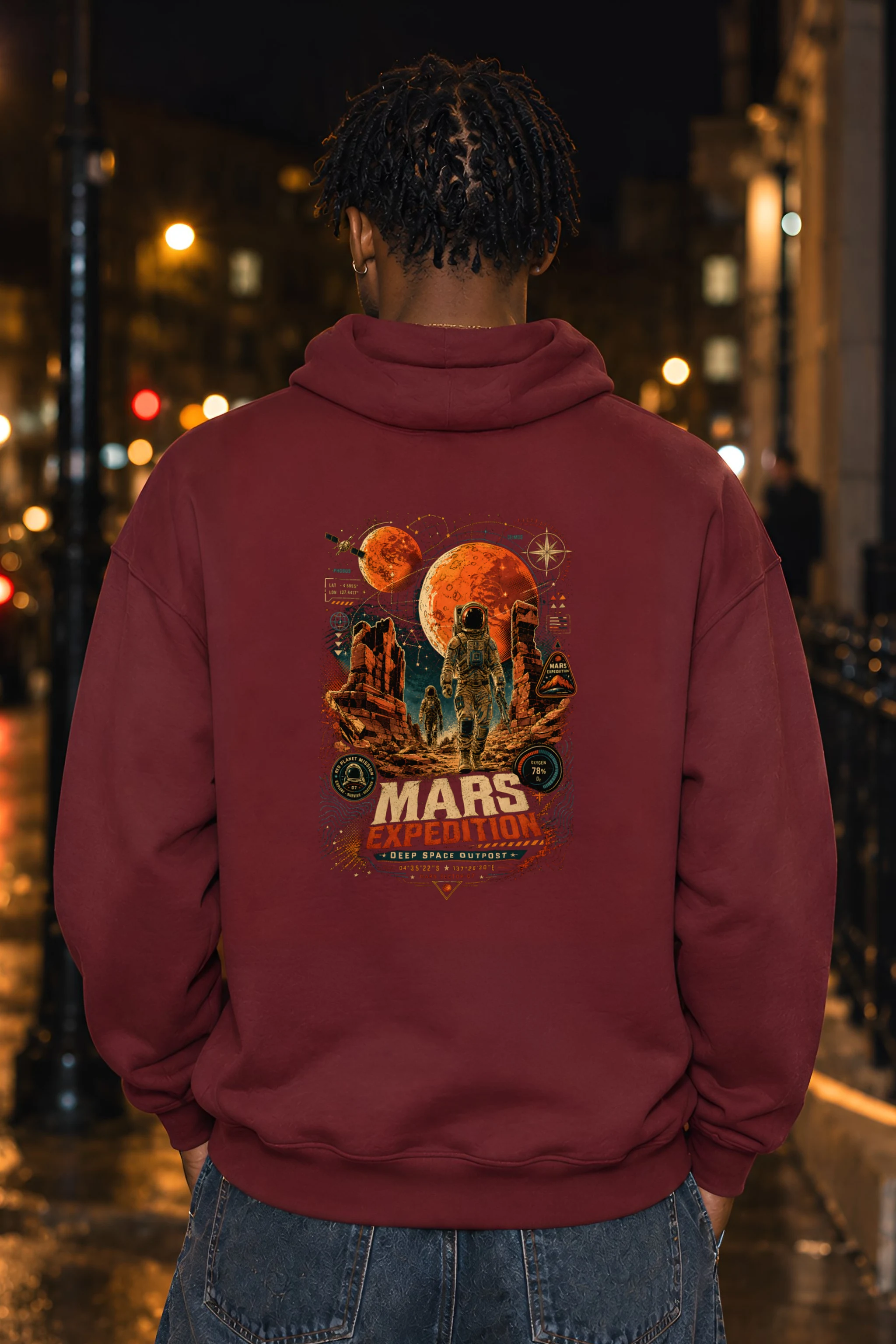 "Mars Sector 07" Heavy Blend Unisex Pullover Hoodie