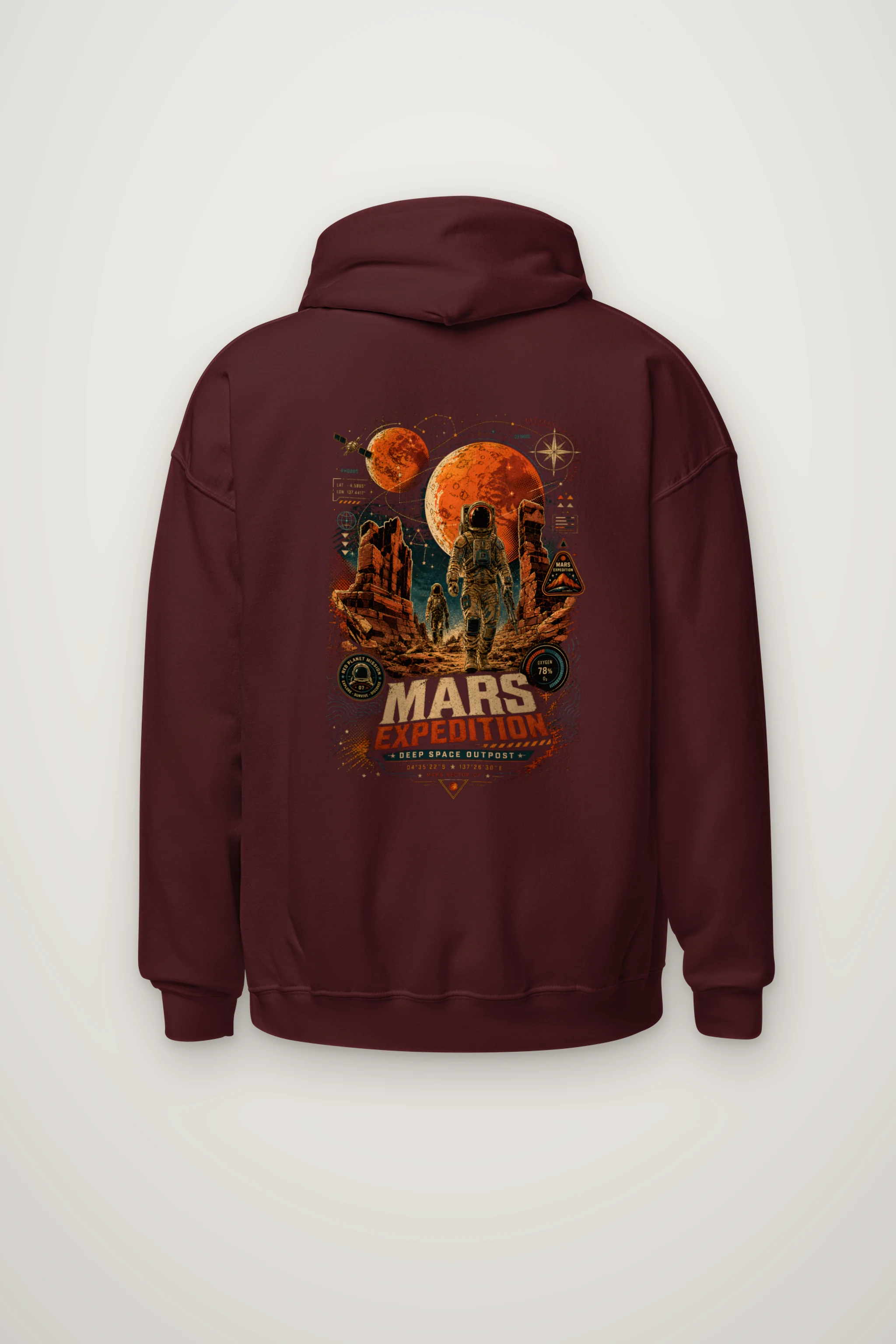 "Mars Sector 07" Heavy Blend Unisex Pullover Hoodie