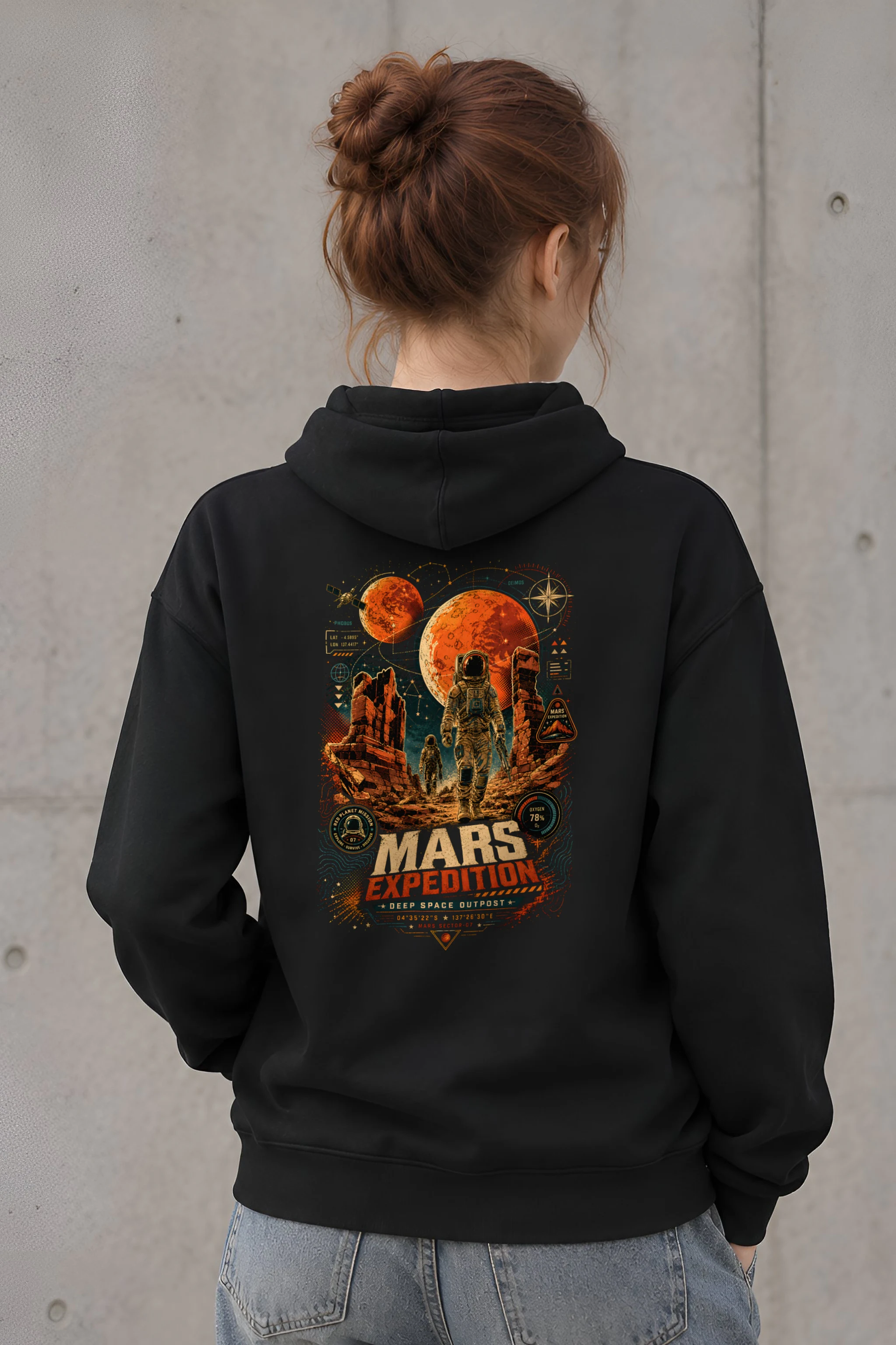"Mars Sector 07" Heavy Blend Unisex Pullover Hoodie