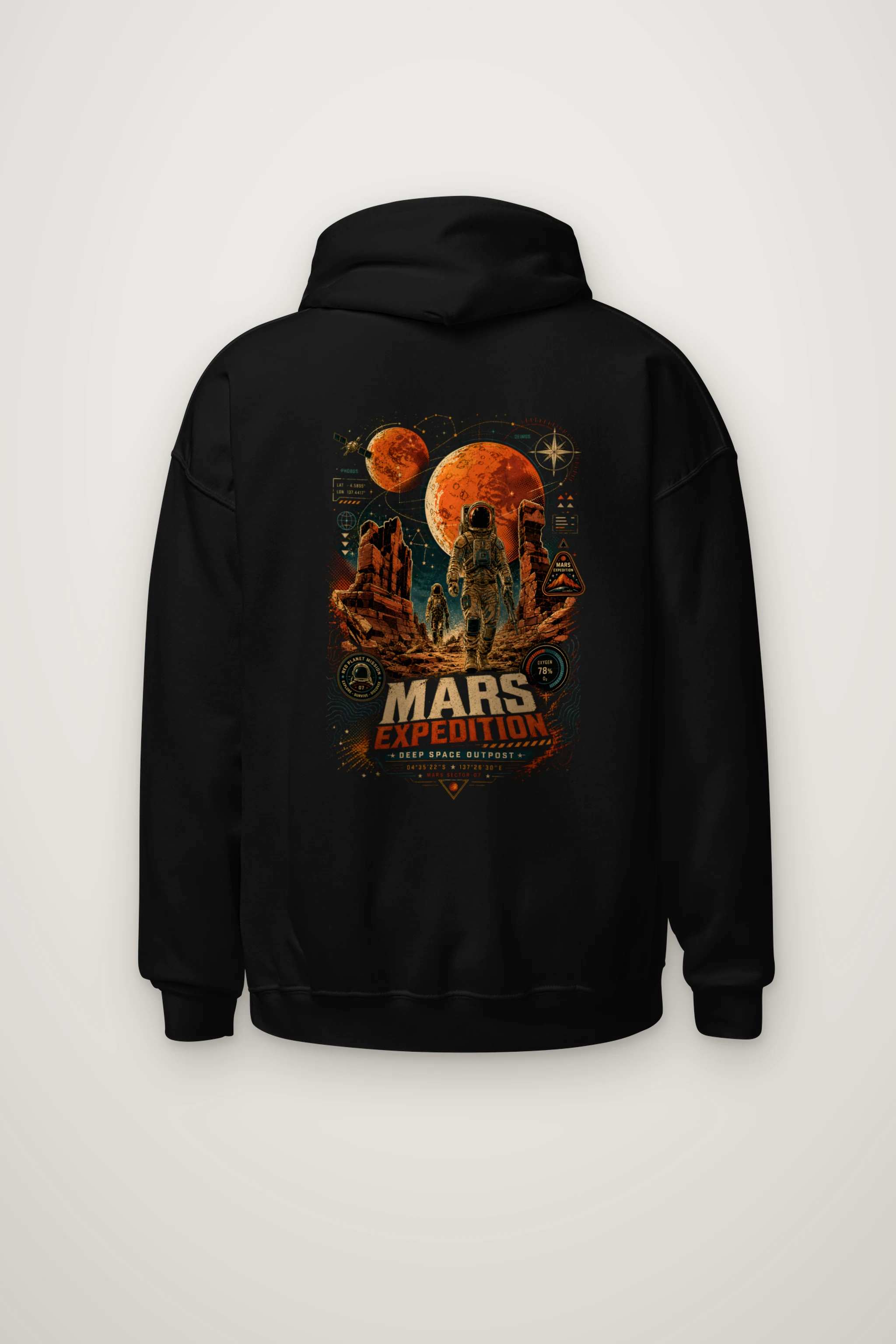 "Mars Sector 07" Heavy Blend Unisex Pullover Hoodie