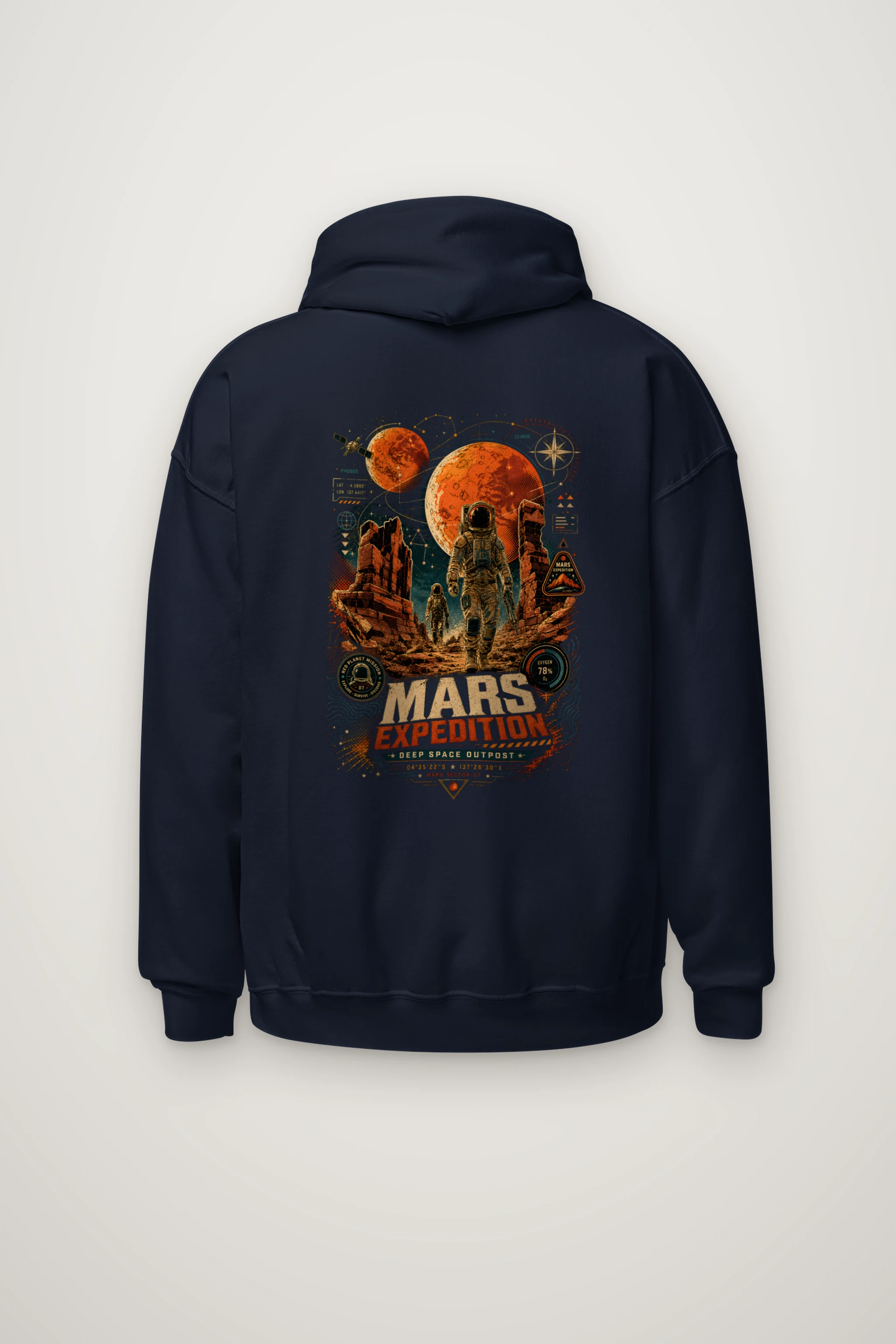 "Mars Sector 07" Heavy Blend Unisex Pullover Hoodie