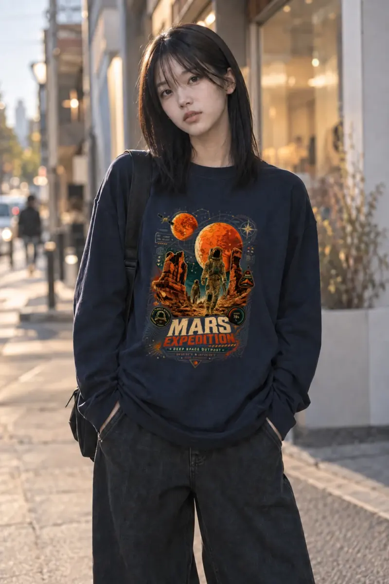 "Mars Sector 07" Unisex Longsleeve T-shirt | Gildan 2400