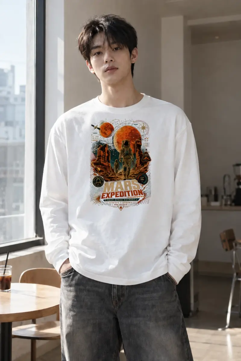 “Mars Sector 07” Unisex Longsleeve T-shirt | Gildan 2400