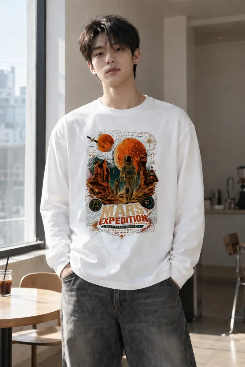 "Mars Sector 07" Unisex Longsleeve T-shirt | Gildan 2400