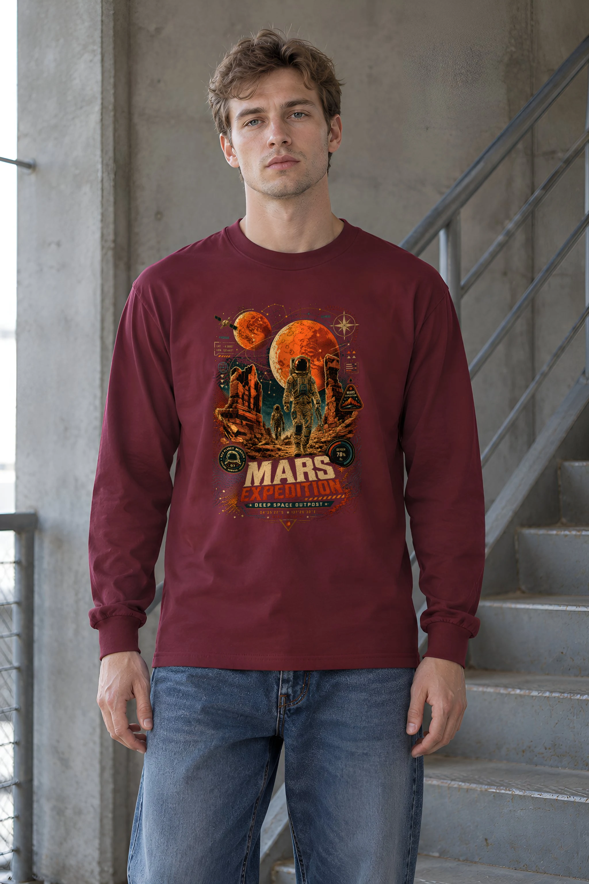 "Mars Sector 07" Unisex Longsleeve T-shirt