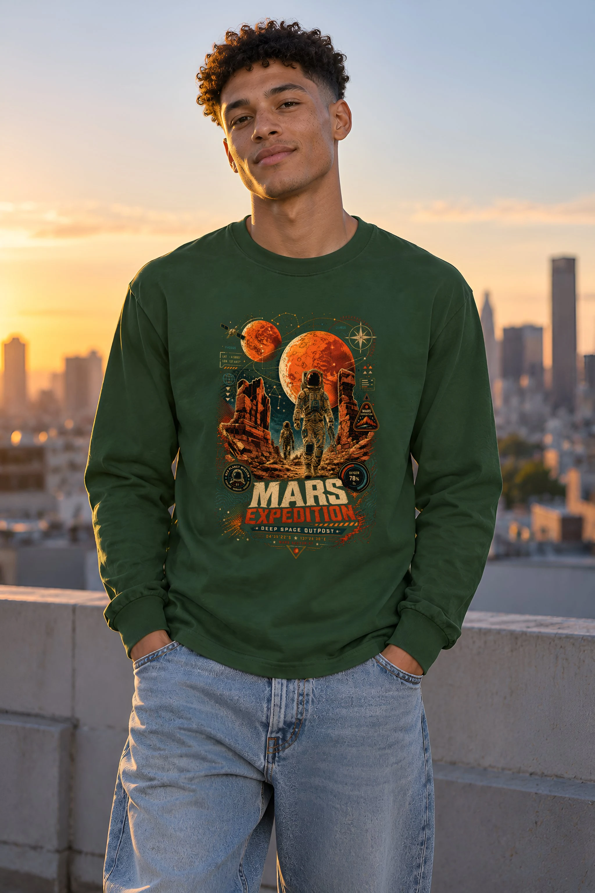 "Mars Sector 07" Unisex Longsleeve T-shirt