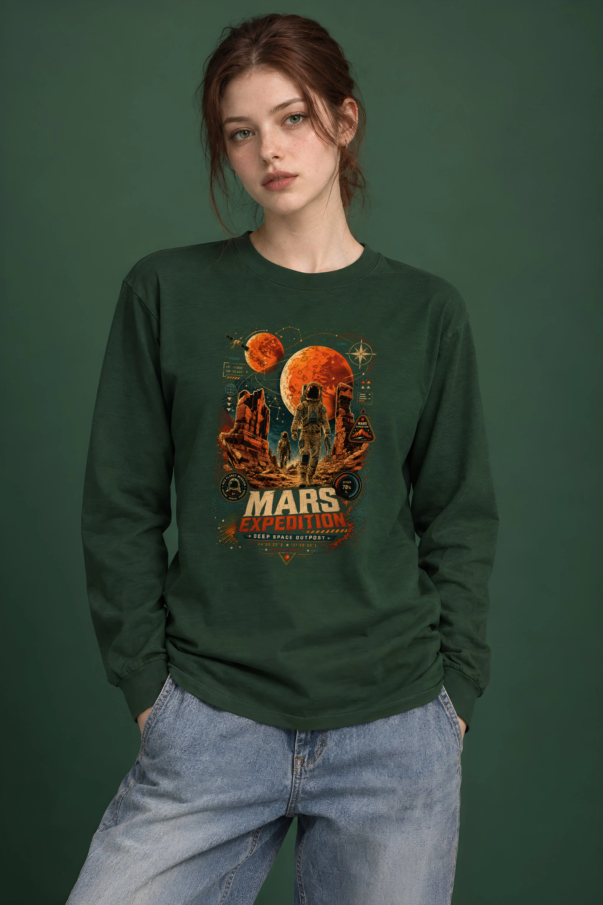"Mars Sector 07" Unisex Longsleeve T-shirt