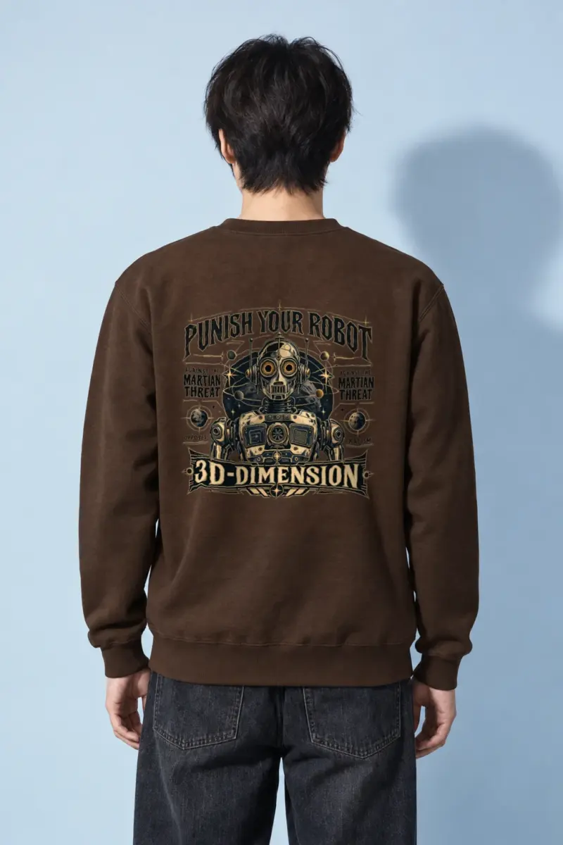 "Martian Threat Robot" Heavy Blend Unisex Crewneck Sweatshirt | Gildan 18000