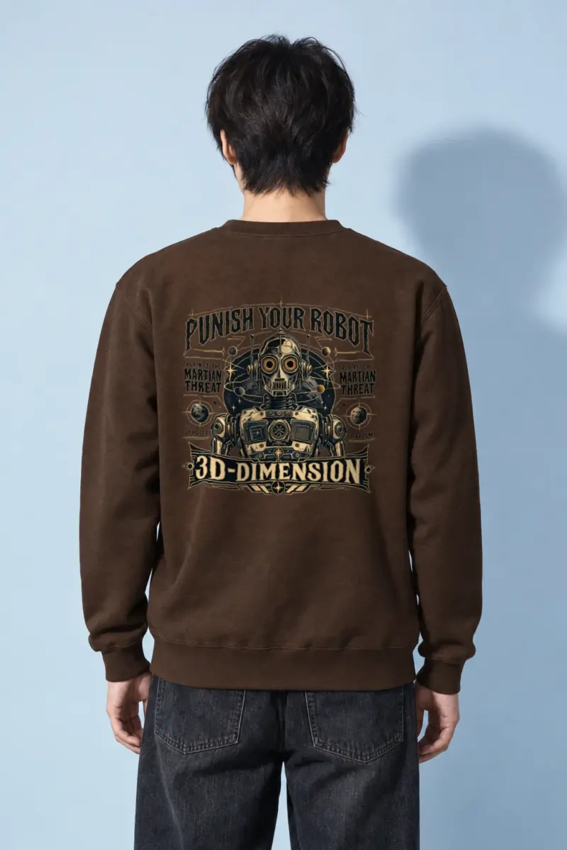 "Martian Threat Robot" Heavy Blend Unisex Crewneck Sweatshirt