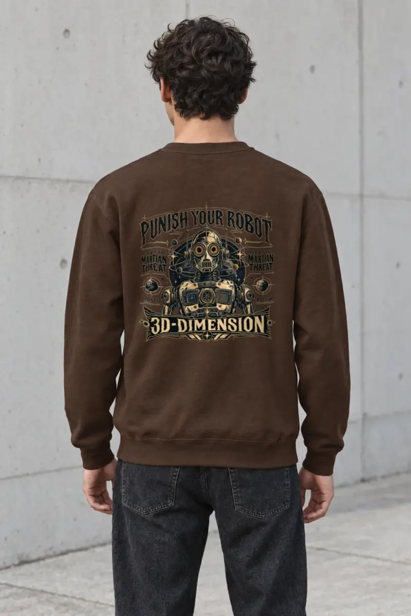 "Martian Threat Robot" Heavy Blend Unisex Crewneck Sweatshirt | Gildan 18000