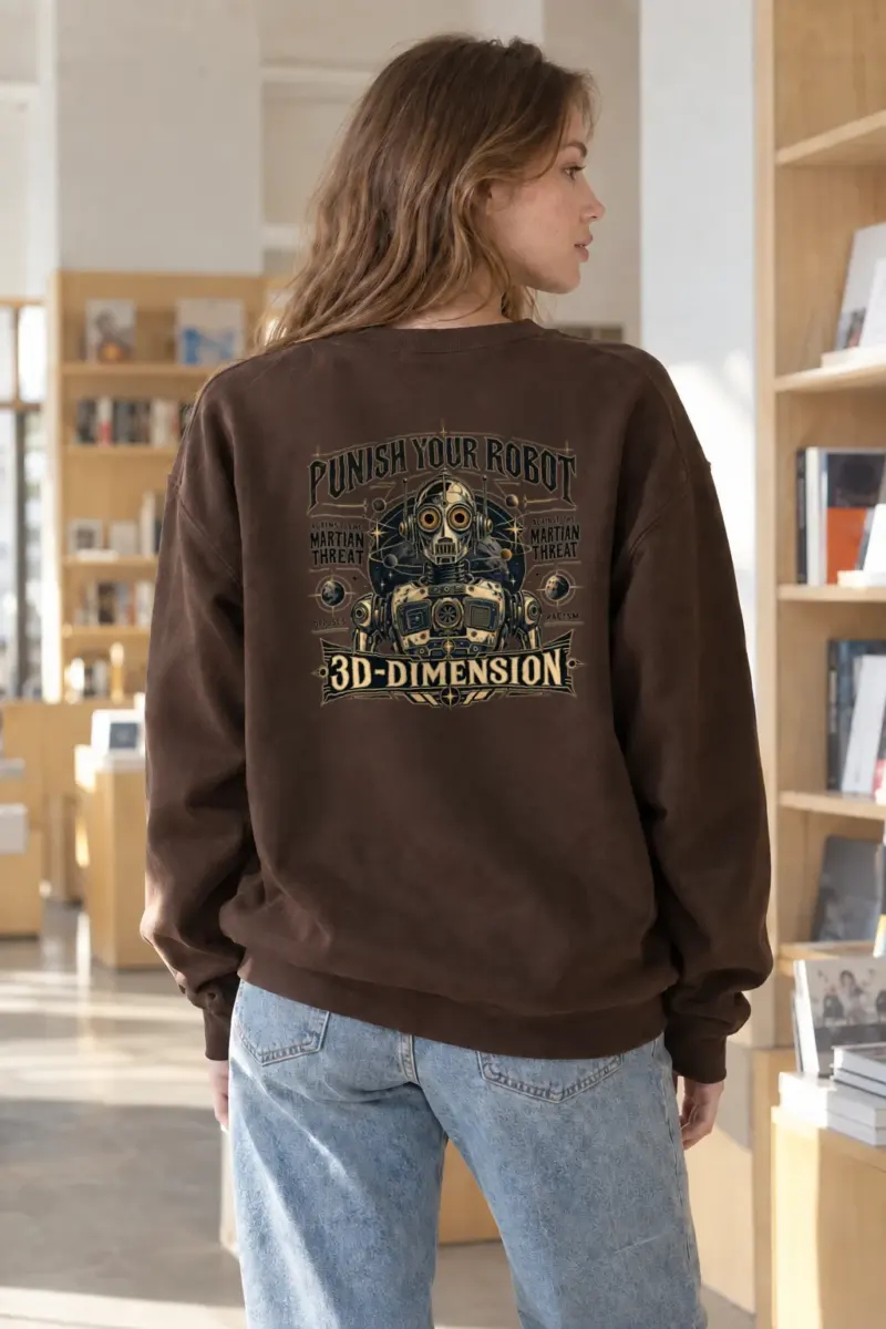 "Martian Threat Robot" Heavy Blend Unisex Crewneck Sweatshirt | Gildan 18000