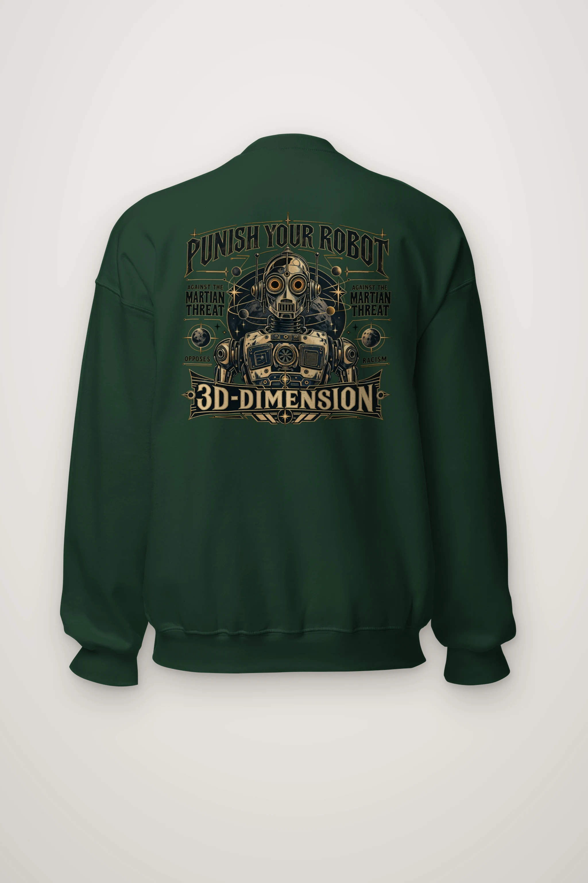 "Martian Threat Robot" Heavy Blend Unisex Crewneck Sweatshirt