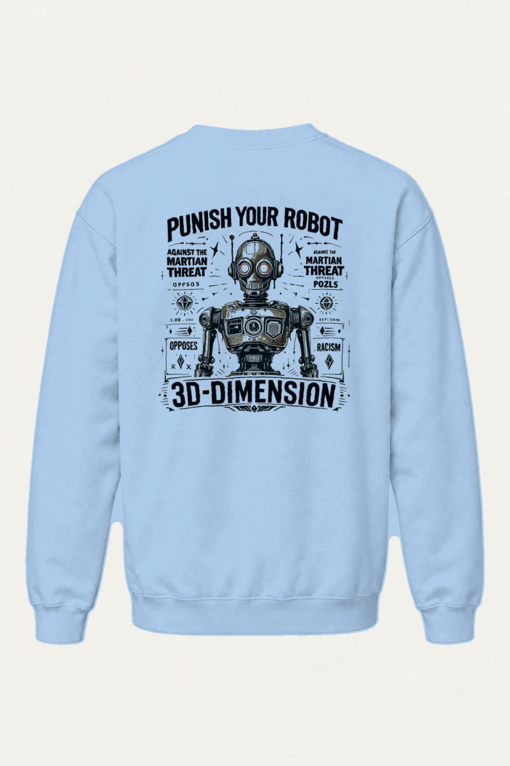 "Martian Threat Robot" Heavy Blend Unisex Crewneck Sweatshirt | Gildan 18000