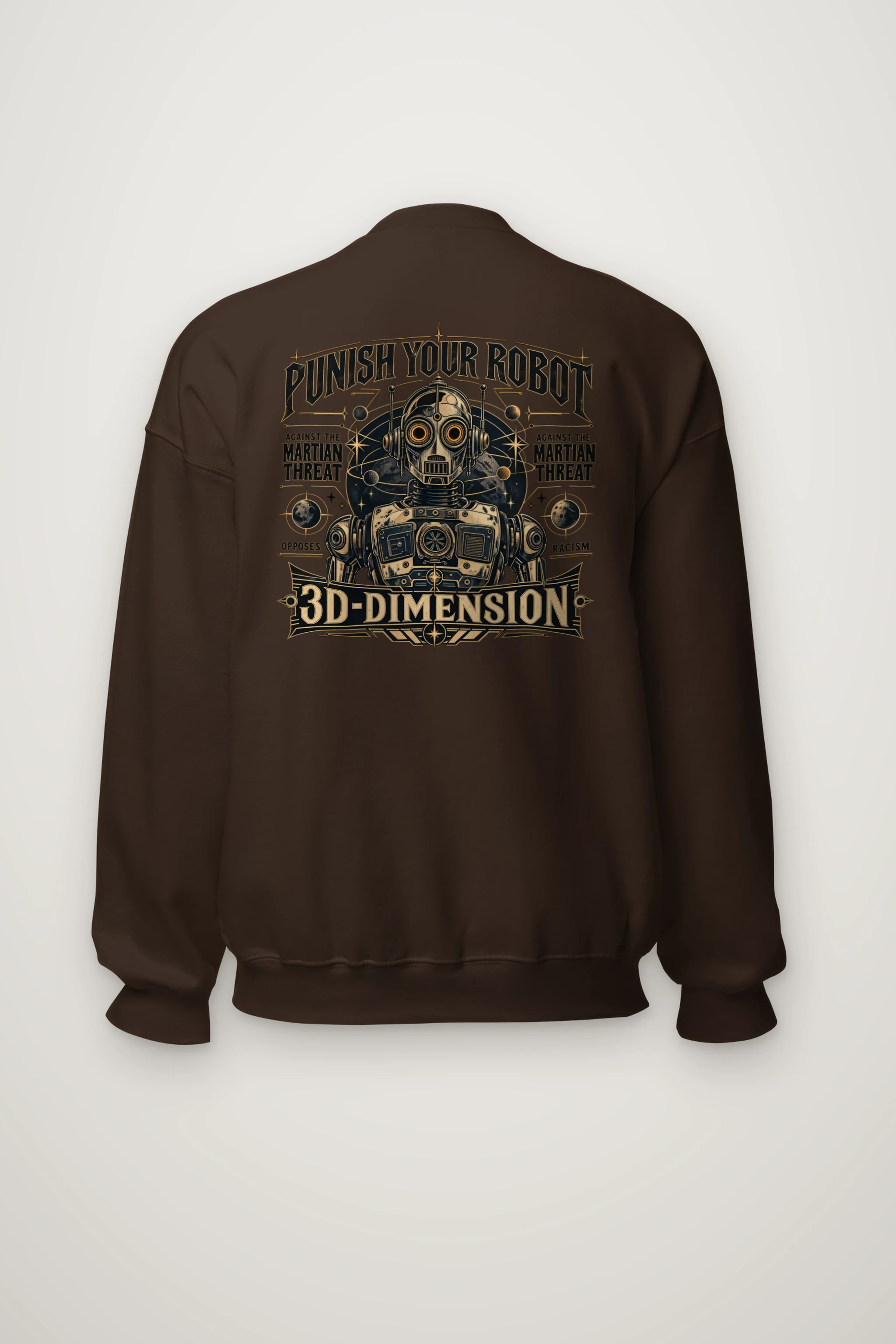 "Martian Threat Robot" Heavy Blend Unisex Crewneck Sweatshirt