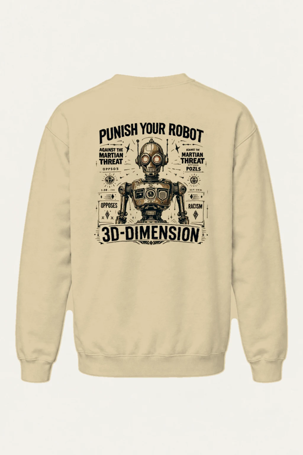 "Martian Threat Robot" Heavy Blend Unisex Crewneck Sweatshirt | Gildan 18000