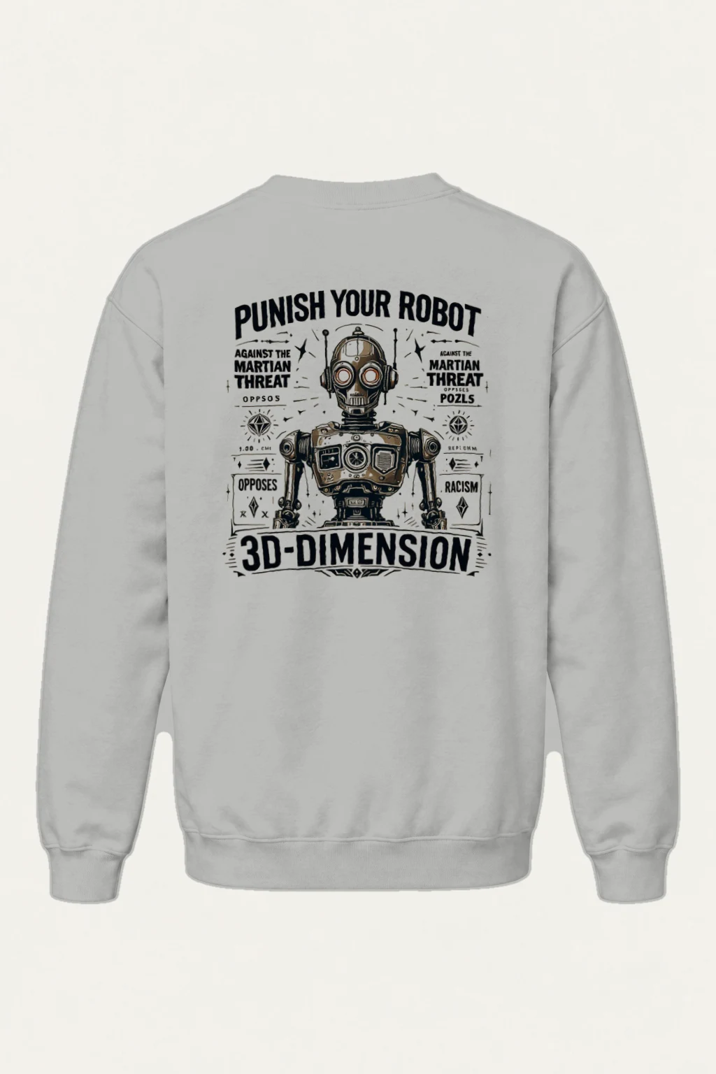 "Martian Threat Robot" Heavy Blend Unisex Crewneck Sweatshirt | Gildan 18000