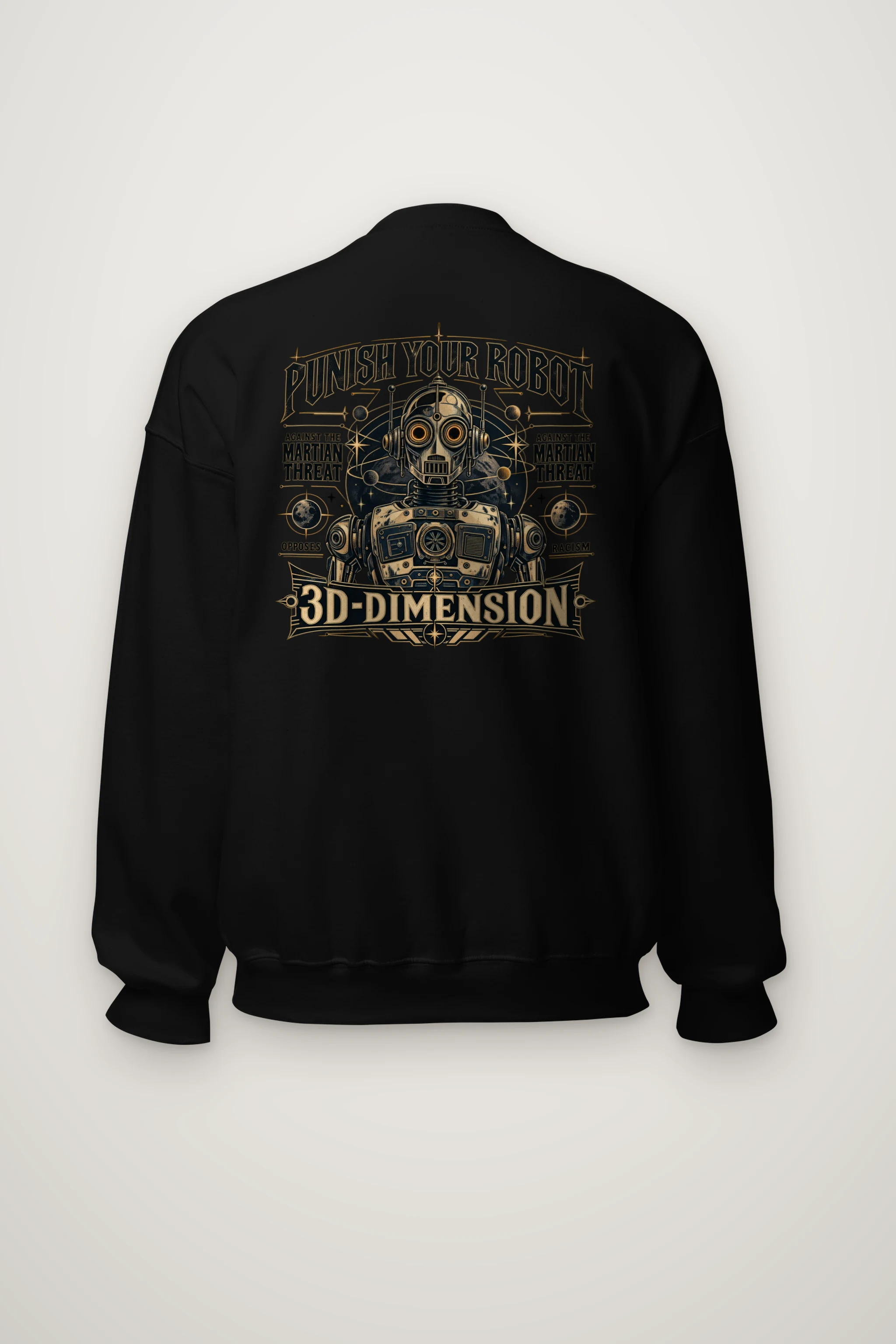 "Martian Threat Robot" Heavy Blend Unisex Crewneck Sweatshirt