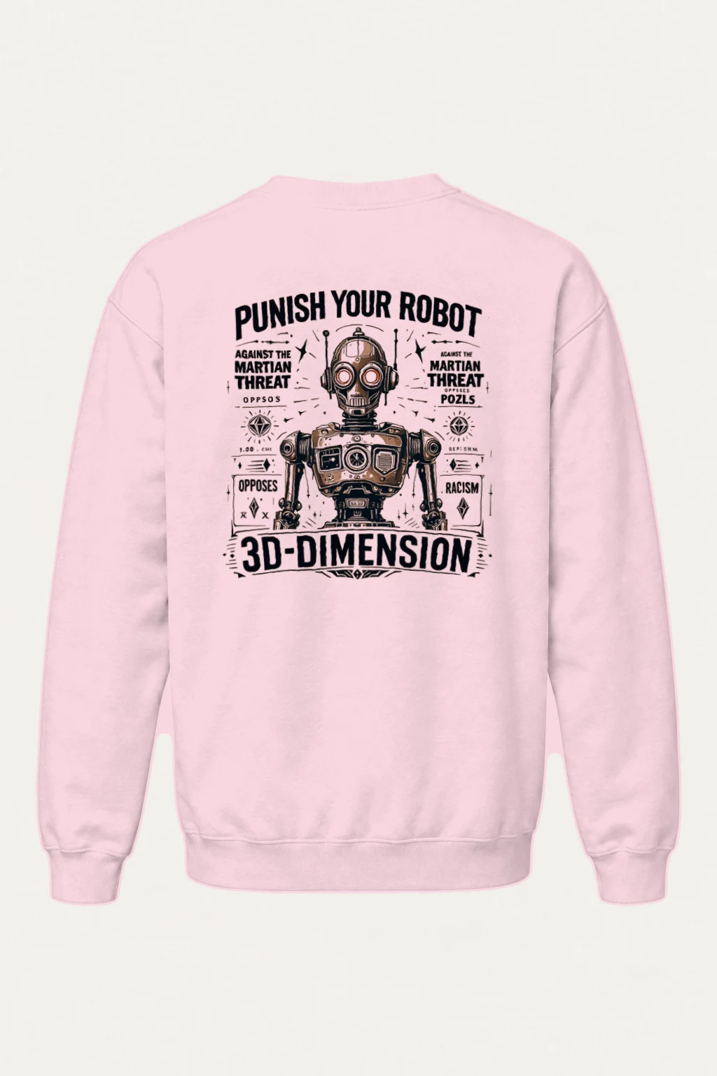 "Martian Threat Robot" Heavy Blend Unisex Crewneck Sweatshirt | Gildan 18000