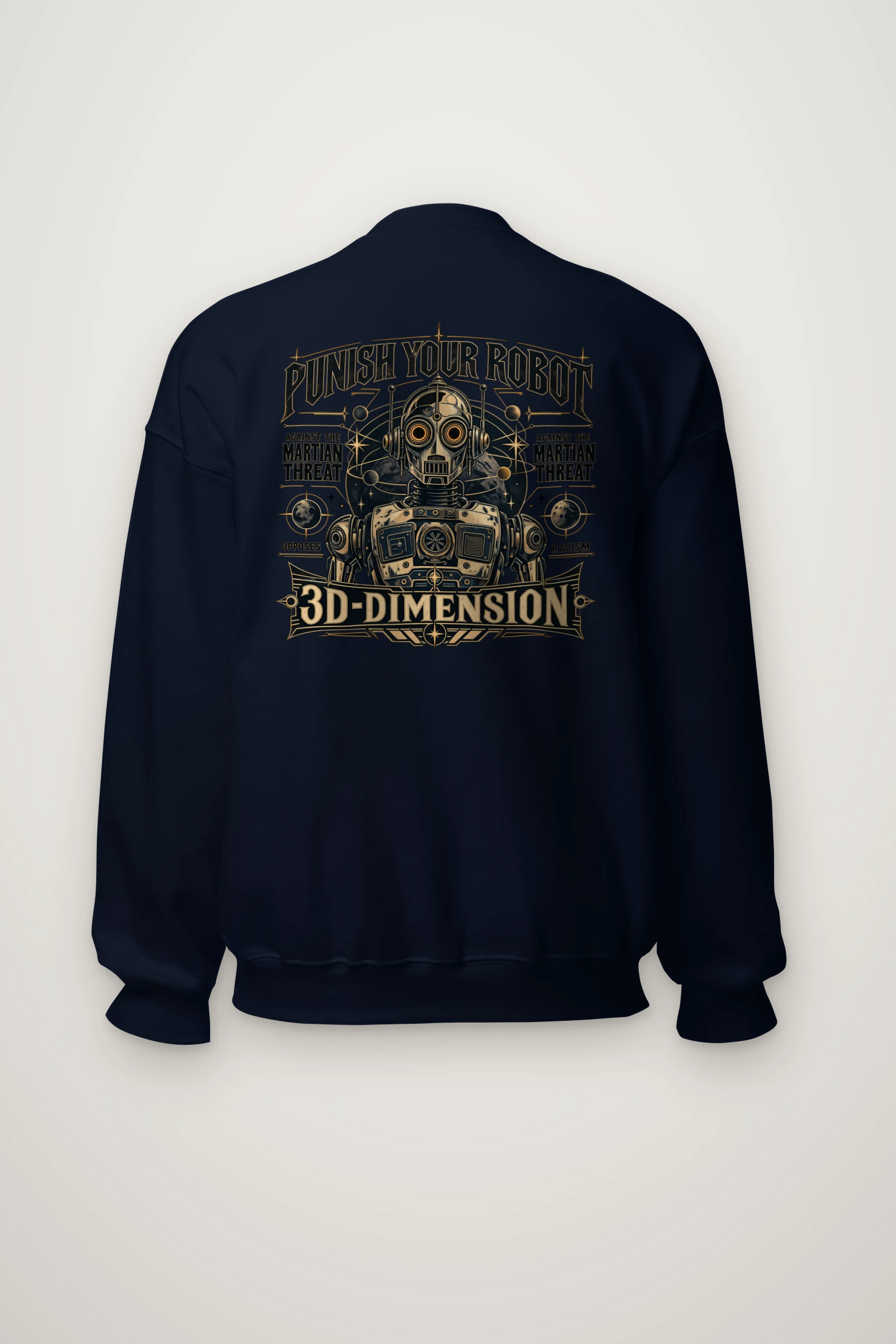"Martian Threat Robot" Heavy Blend Unisex Crewneck Sweatshirt