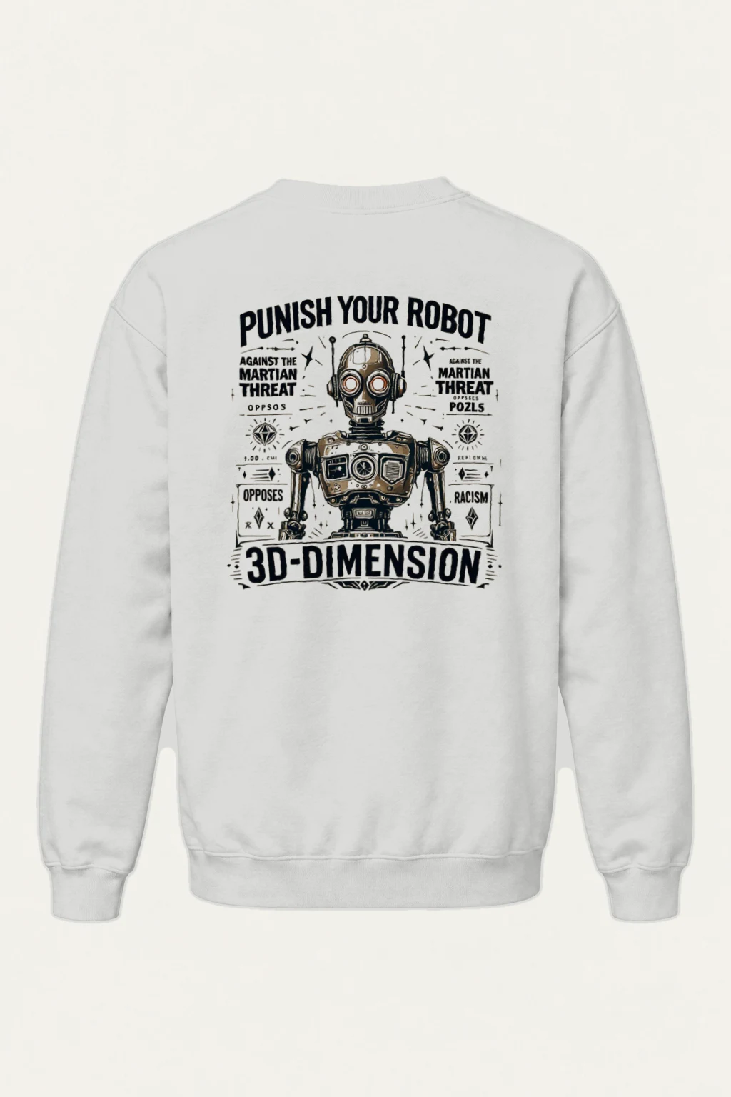 "Martian Threat Robot" Heavy Blend Unisex Crewneck Sweatshirt | Gildan 18000