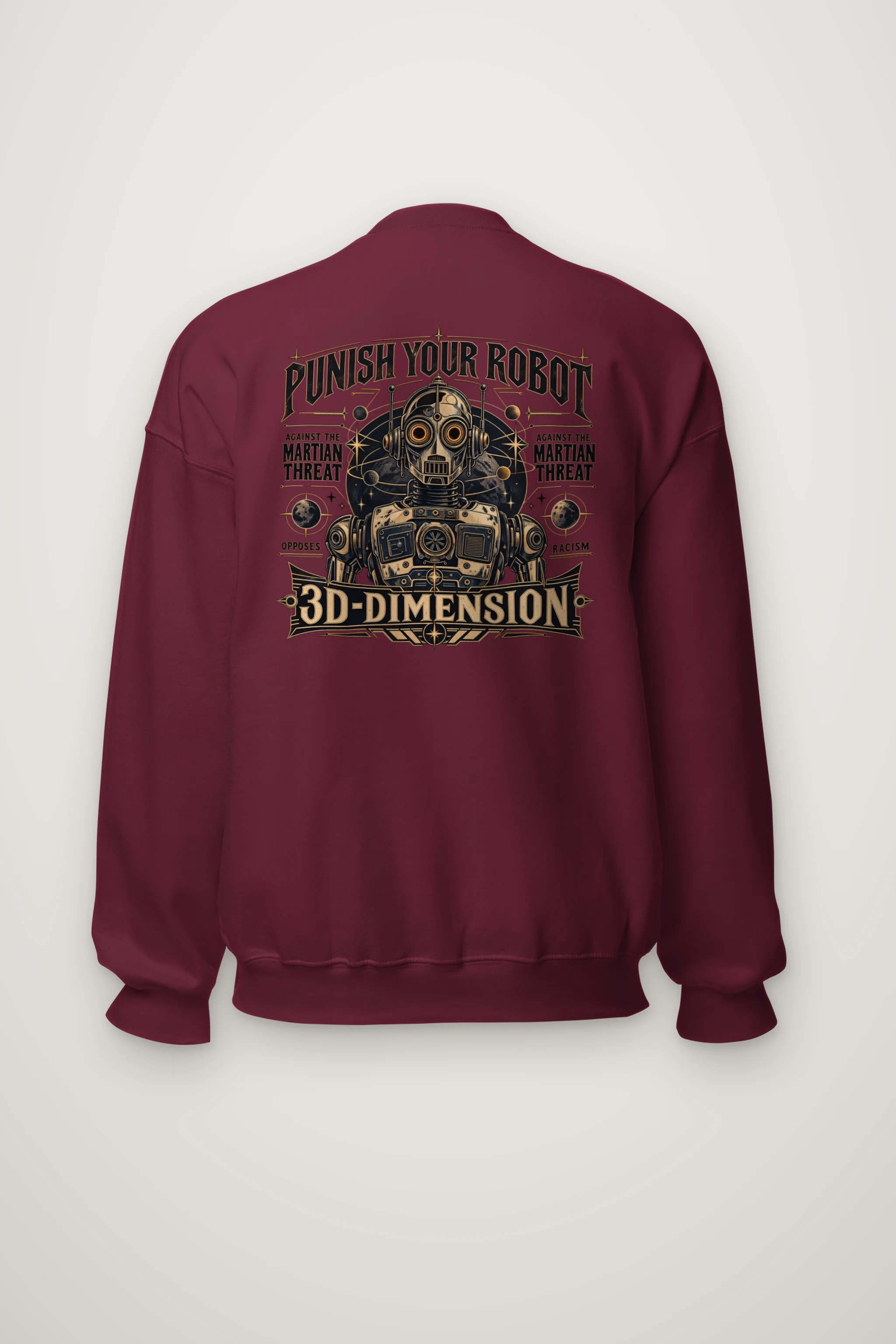 "Martian Threat Robot" Heavy Blend Unisex Crewneck Sweatshirt