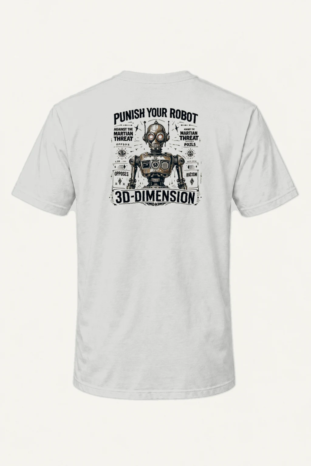 "Martian Threat Robot" Heavyweight Unisex Crewneck T-shirt | Gildan 5000