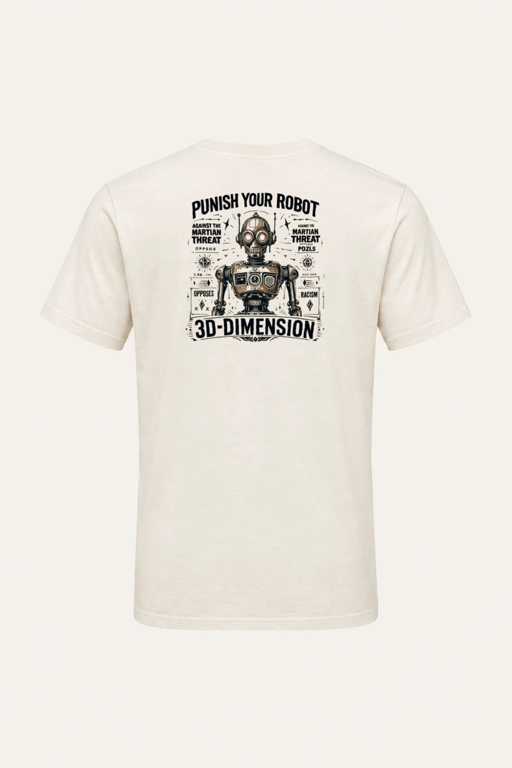 "Martian Threat Robot" Heavyweight Unisex Crewneck T-shirt | Gildan 5000