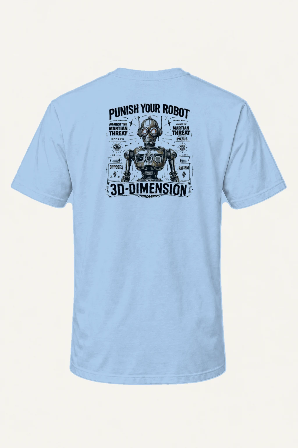 "Martian Threat Robot" Heavyweight Unisex Crewneck T-shirt | Gildan 5000