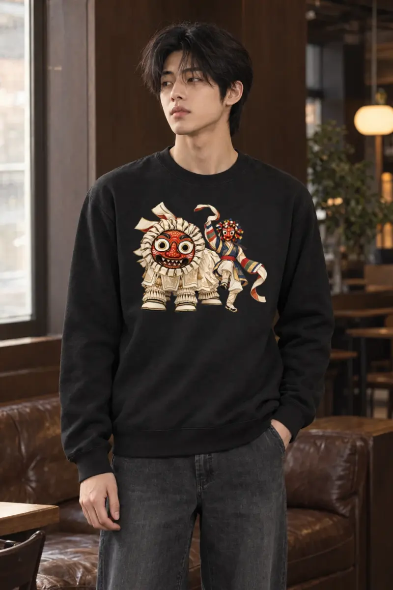 "Masked Folk Dancers" Heavy Blend Unisex Crewneck Sweatshirt
