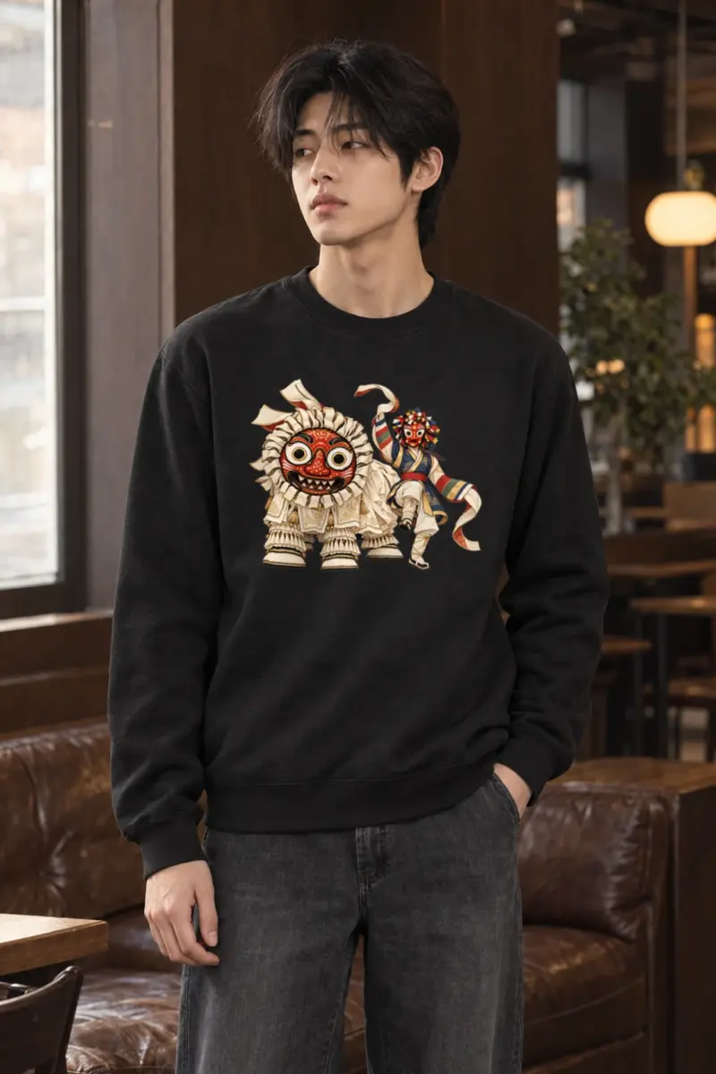 "Masked Folk Dancers" Heavy Blend Unisex Crewneck Sweatshirt