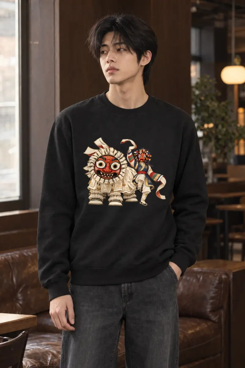 "Masked Folk Dancers" Heavy Blend Unisex Crewneck Sweatshirt