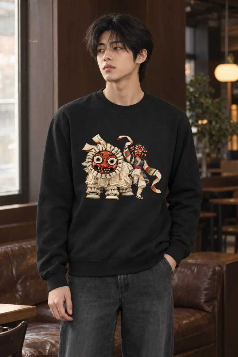 "Masked Folk Dancers" Heavy Blend Unisex Crewneck Sweatshirt