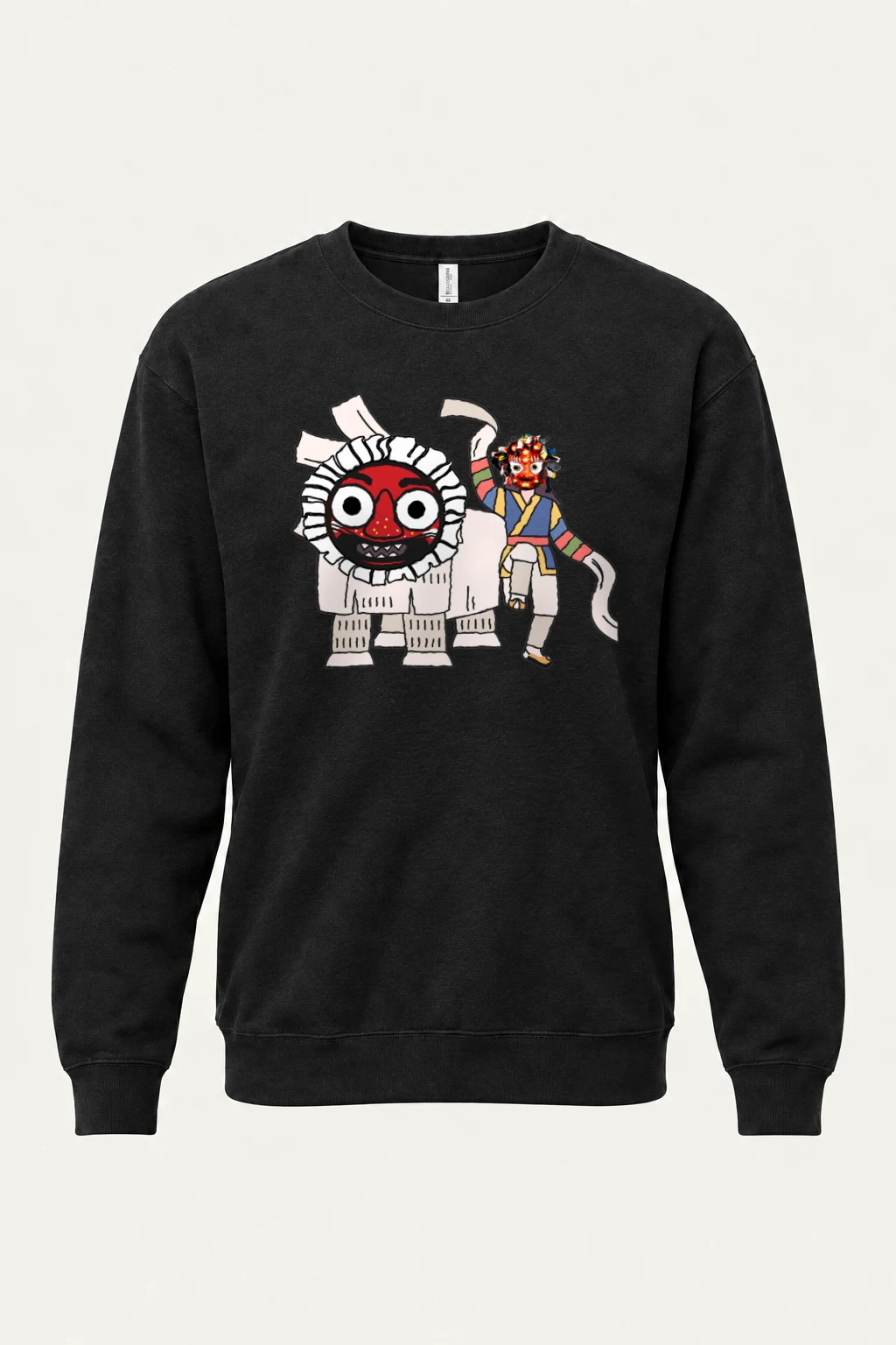 "Masked Lion Dance" Heavy Blend Unisex Crewneck Sweatshirt | Gildan 18000