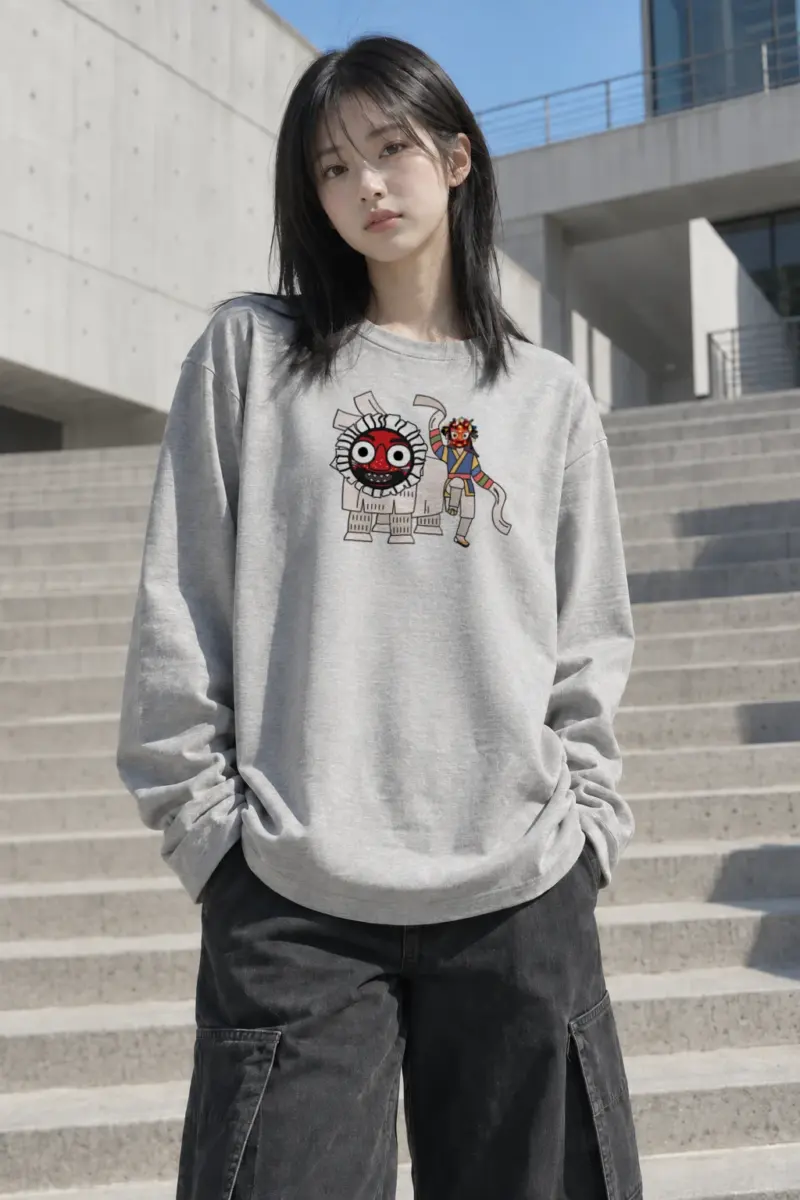 "Masked Lion Dance" Unisex Longsleeve T-shirt | Gildan 2400