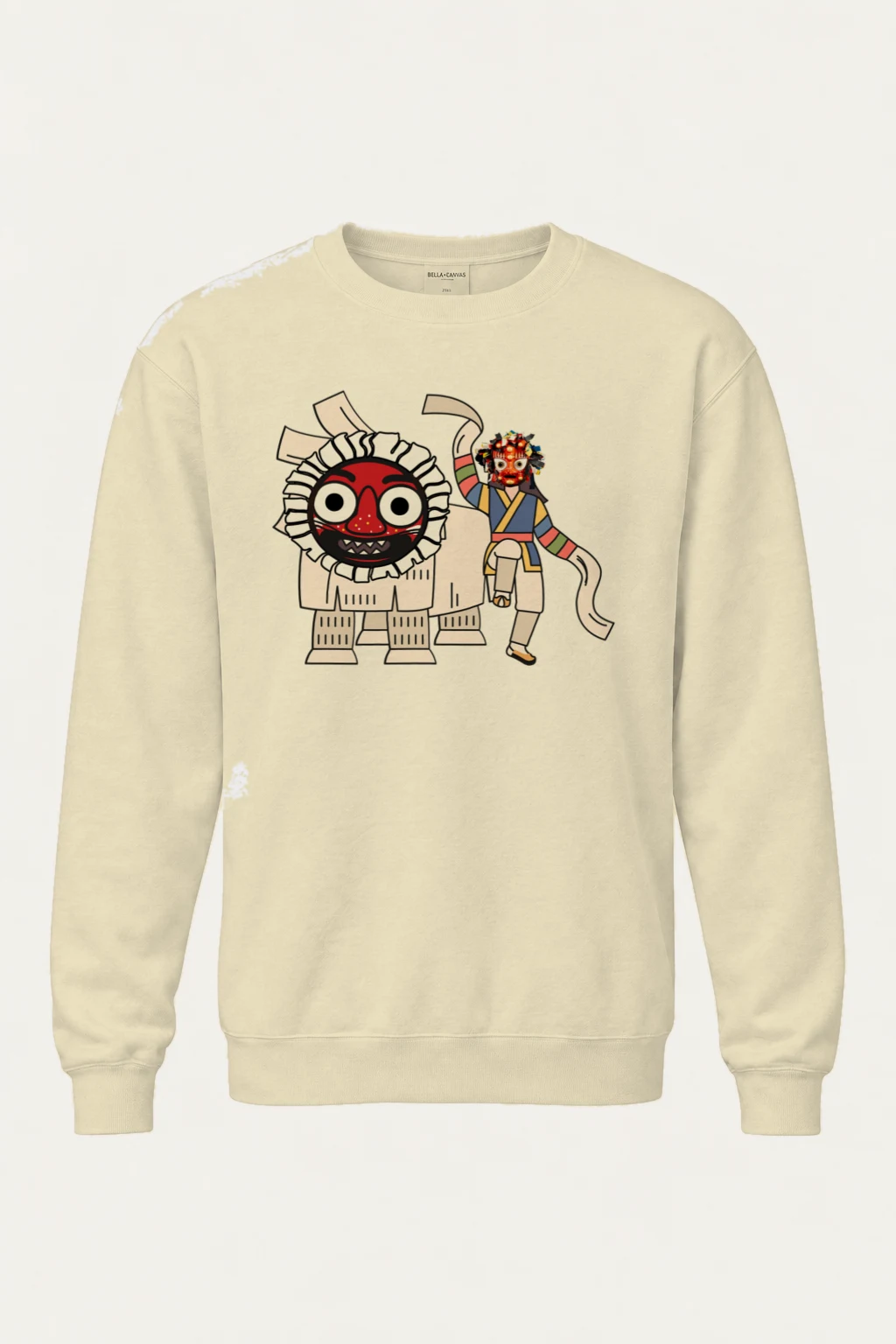 "Masked Lion Dance" Unisex Sponge Fleece Crewneck Sweatshirt | Bella + Canvas 3901