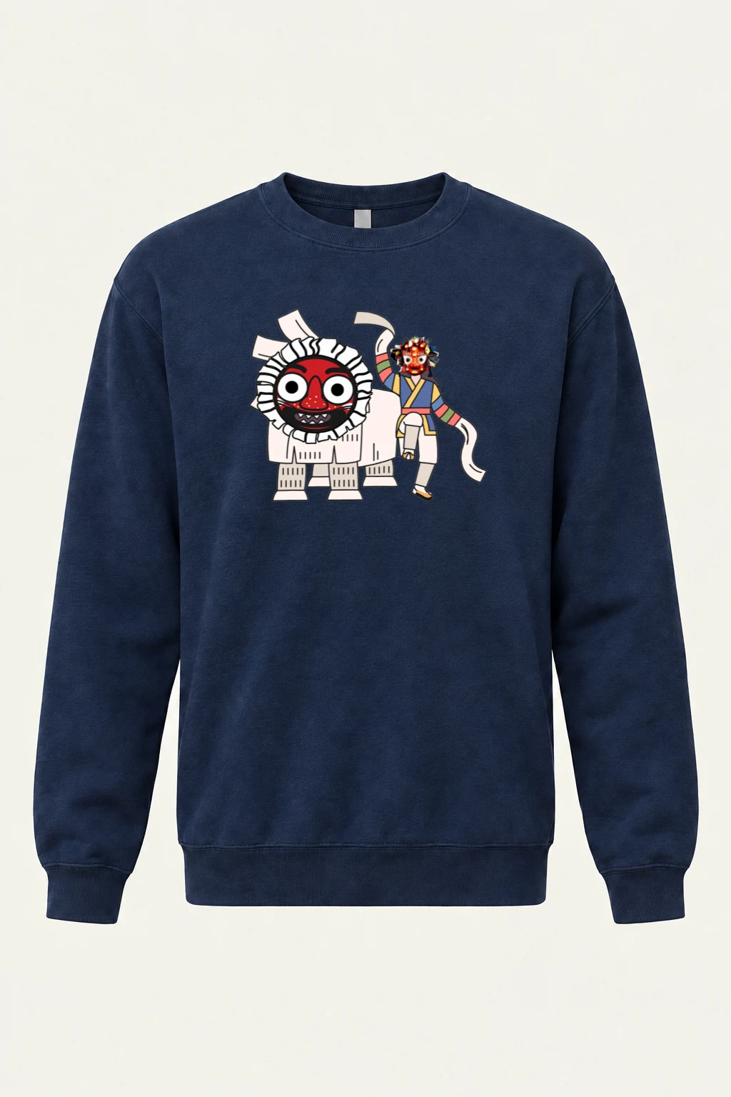 "Masked Lion Dance" Unisex Sponge Fleece Crewneck Sweatshirt | Bella + Canvas 3901
