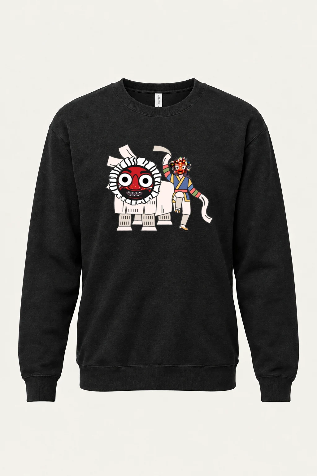"Masked Lion Dance" Unisex Sponge Fleece Crewneck Sweatshirt | Bella + Canvas 3901