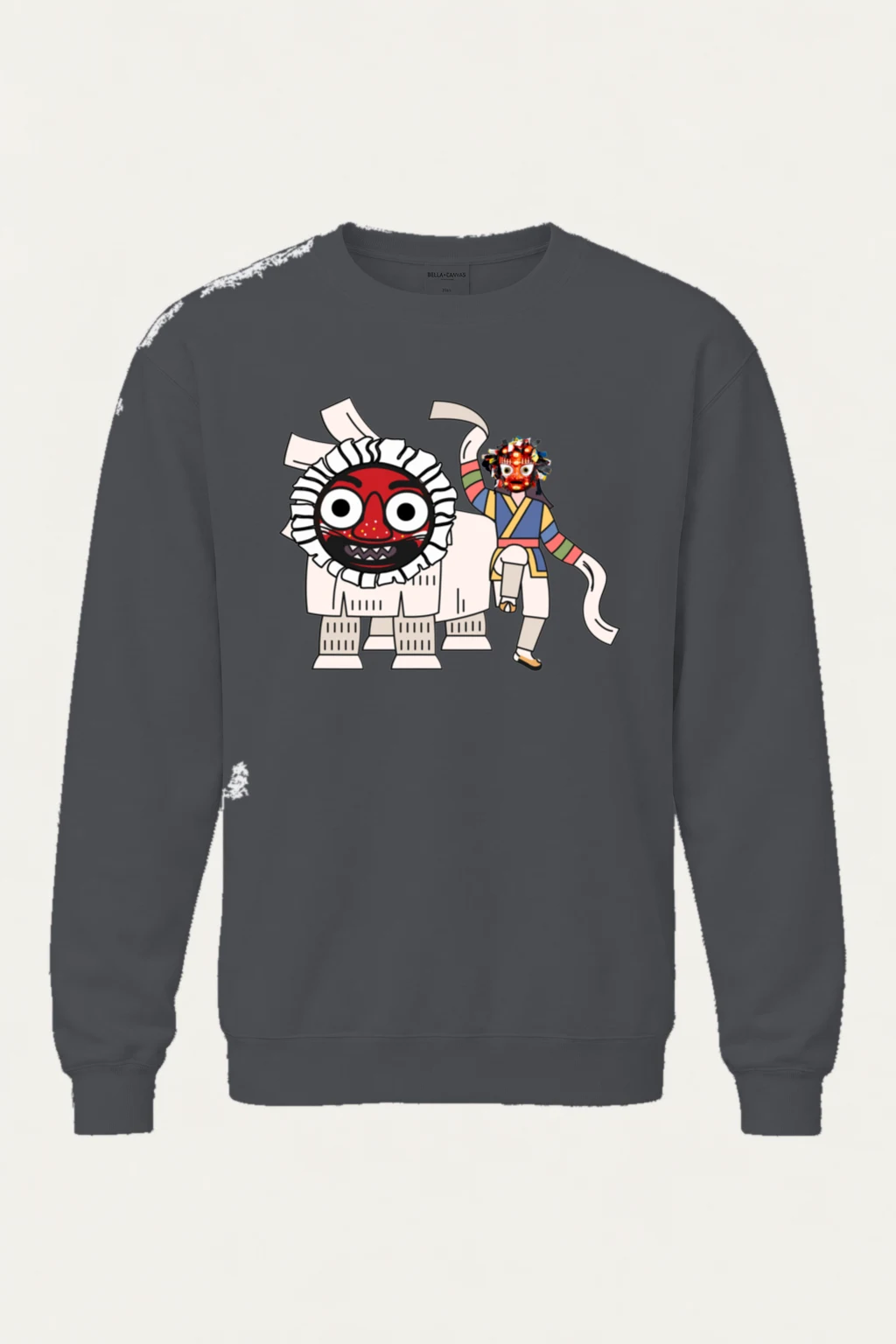 "Masked Lion Dance" Unisex Sponge Fleece Crewneck Sweatshirt | Bella + Canvas 3901
