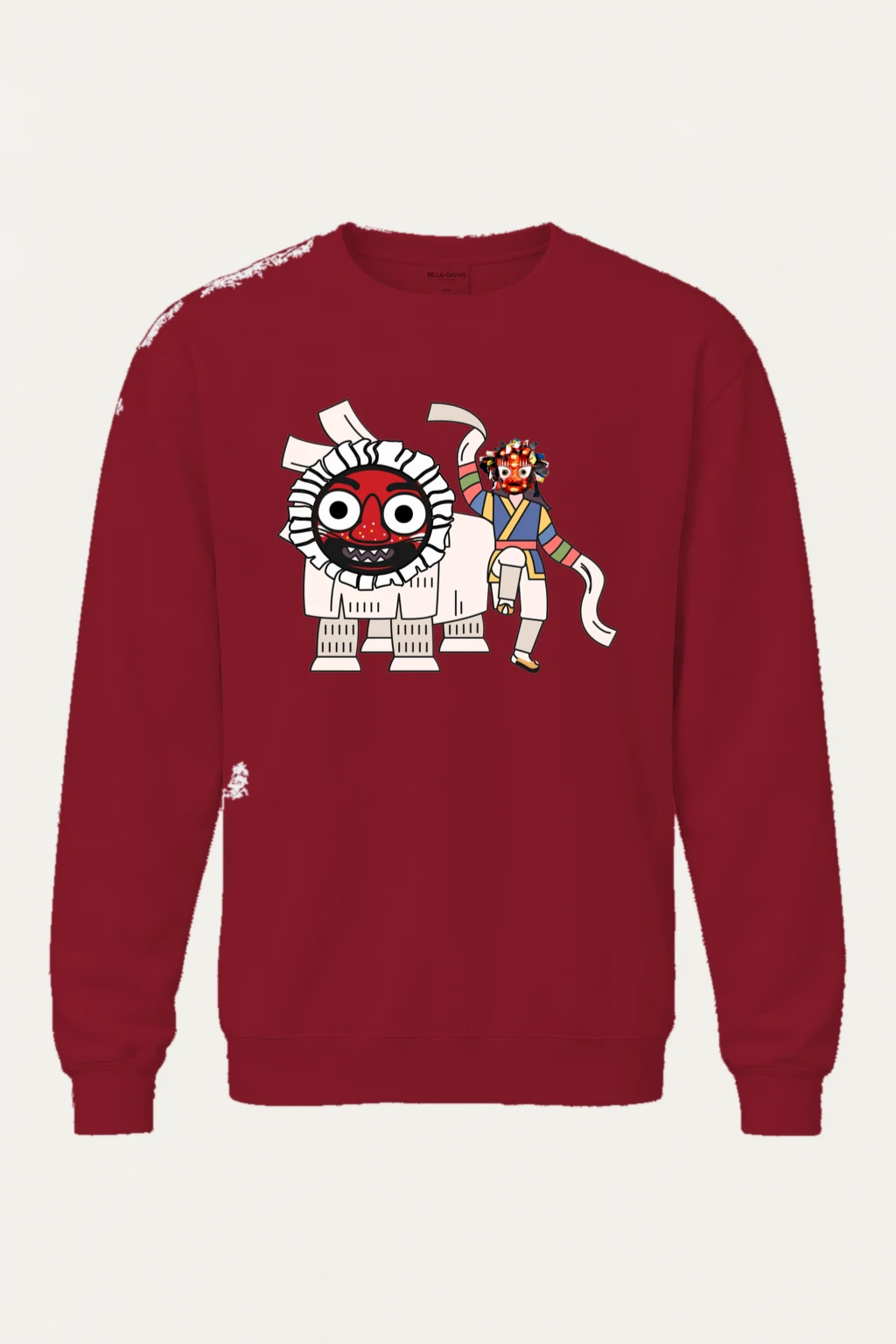 "Masked Lion Dance" Unisex Sponge Fleece Crewneck Sweatshirt | Bella + Canvas 3901